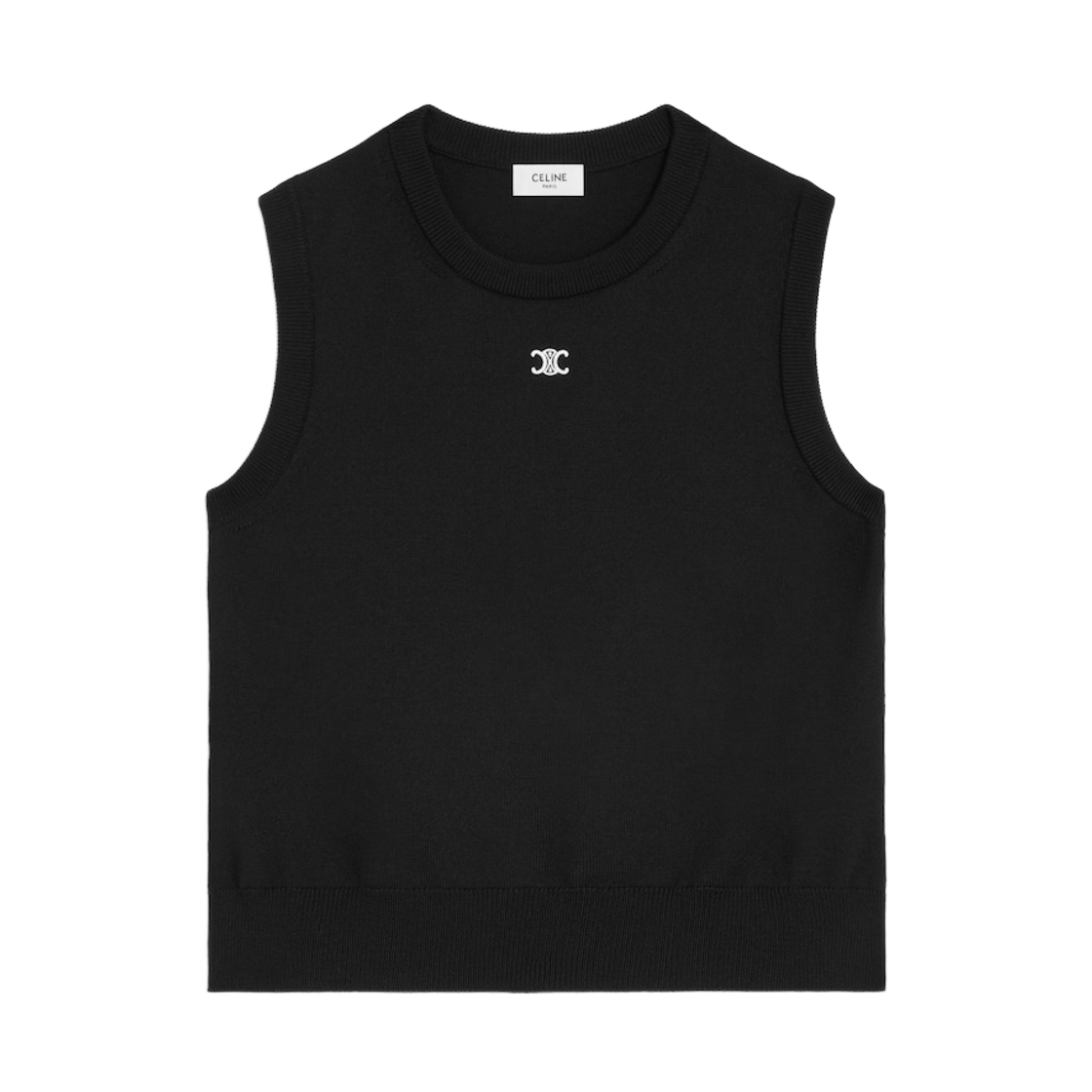 RX0I70100-38NO (W) Celine Top in Fine Wool Black