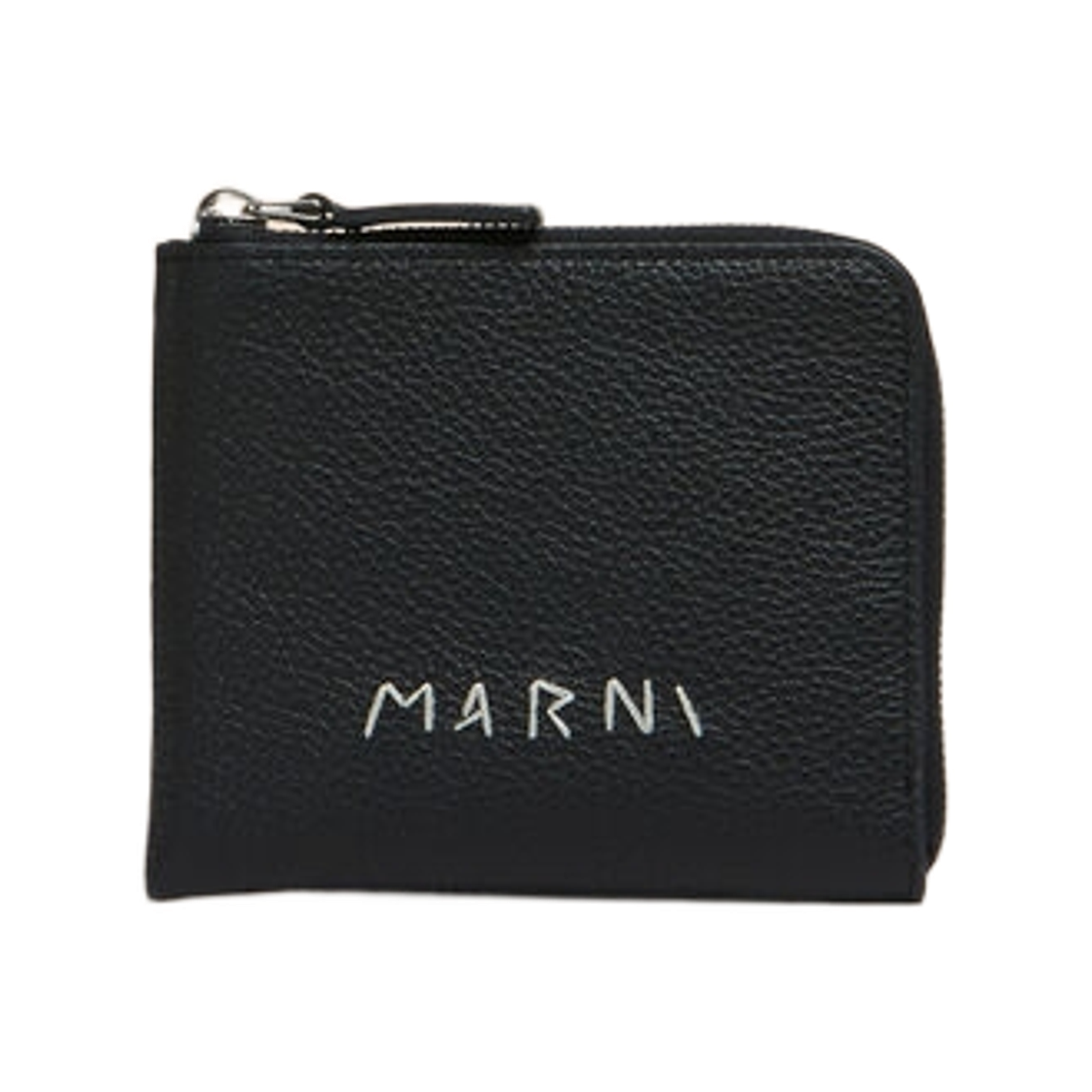 PFMI0095Q0-P6533-00N99 Marni Mending Embroidery Detail Leather Zip Around Wallet Black