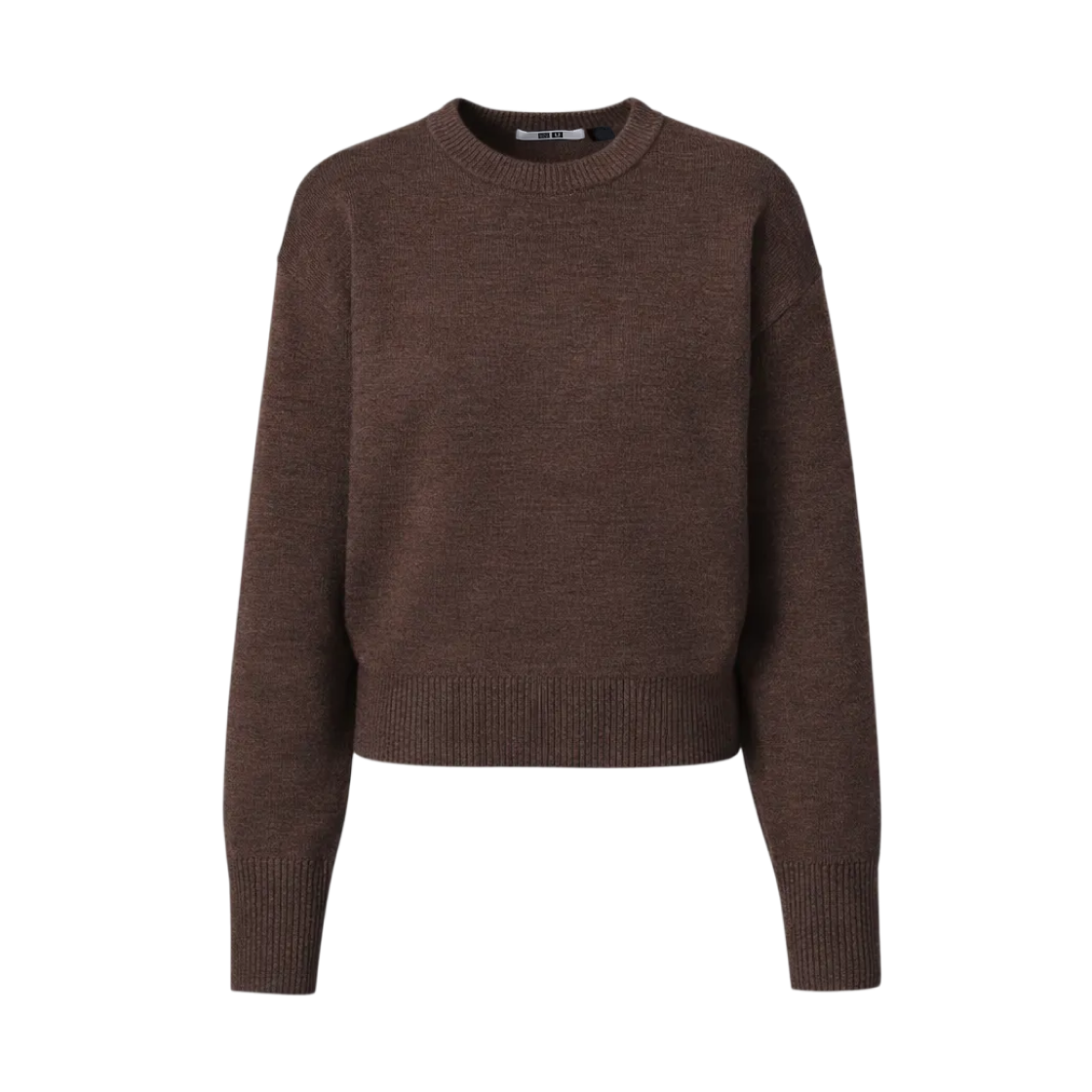 (W) 유니클로 U 더블 페이스 니트 스웨터 다크 브라운 - JP((W) Uniqlo U Double Face Knit Sweater Dark Brown - JP) - 1