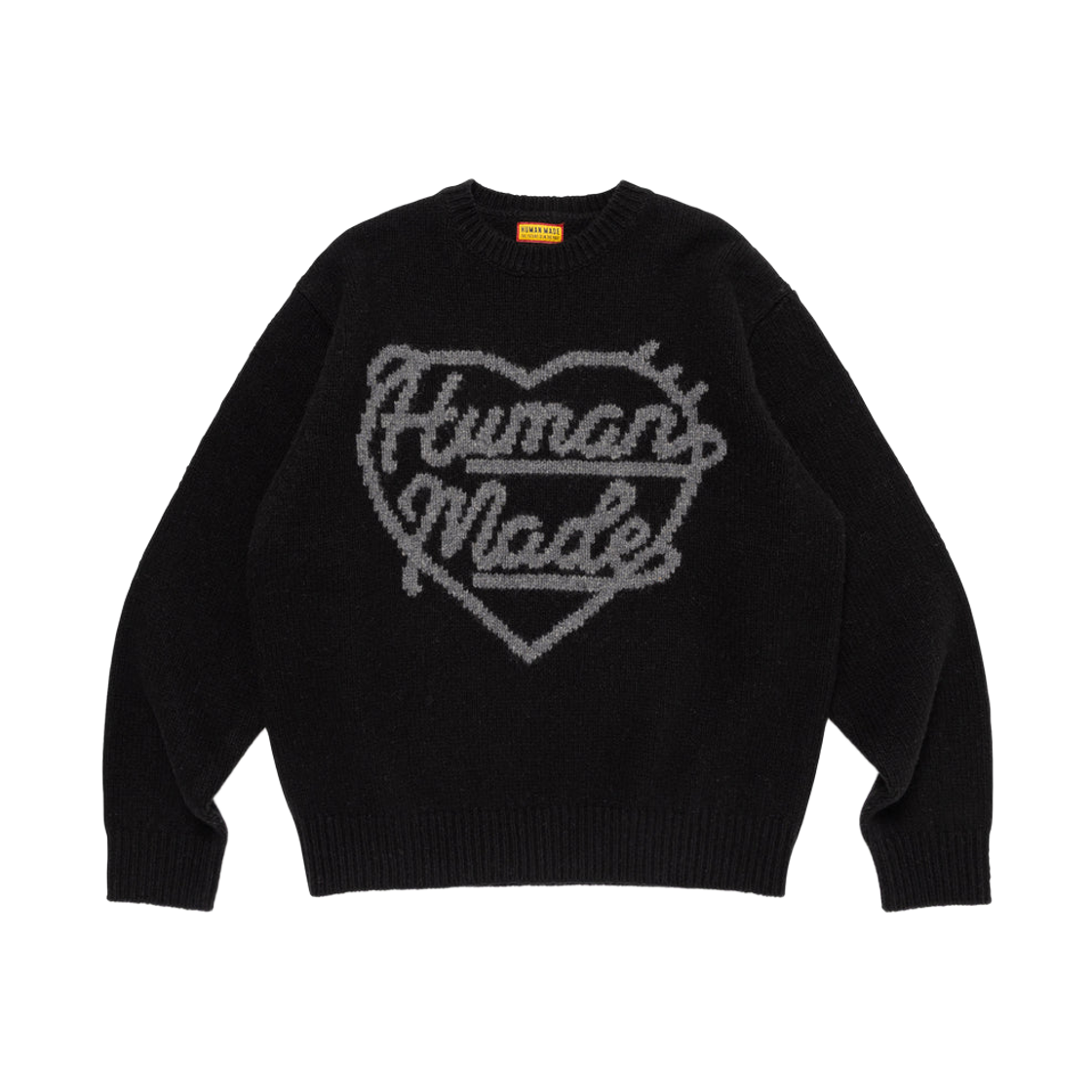 HM30CS035 Human Made Heart Knit Sweater Black