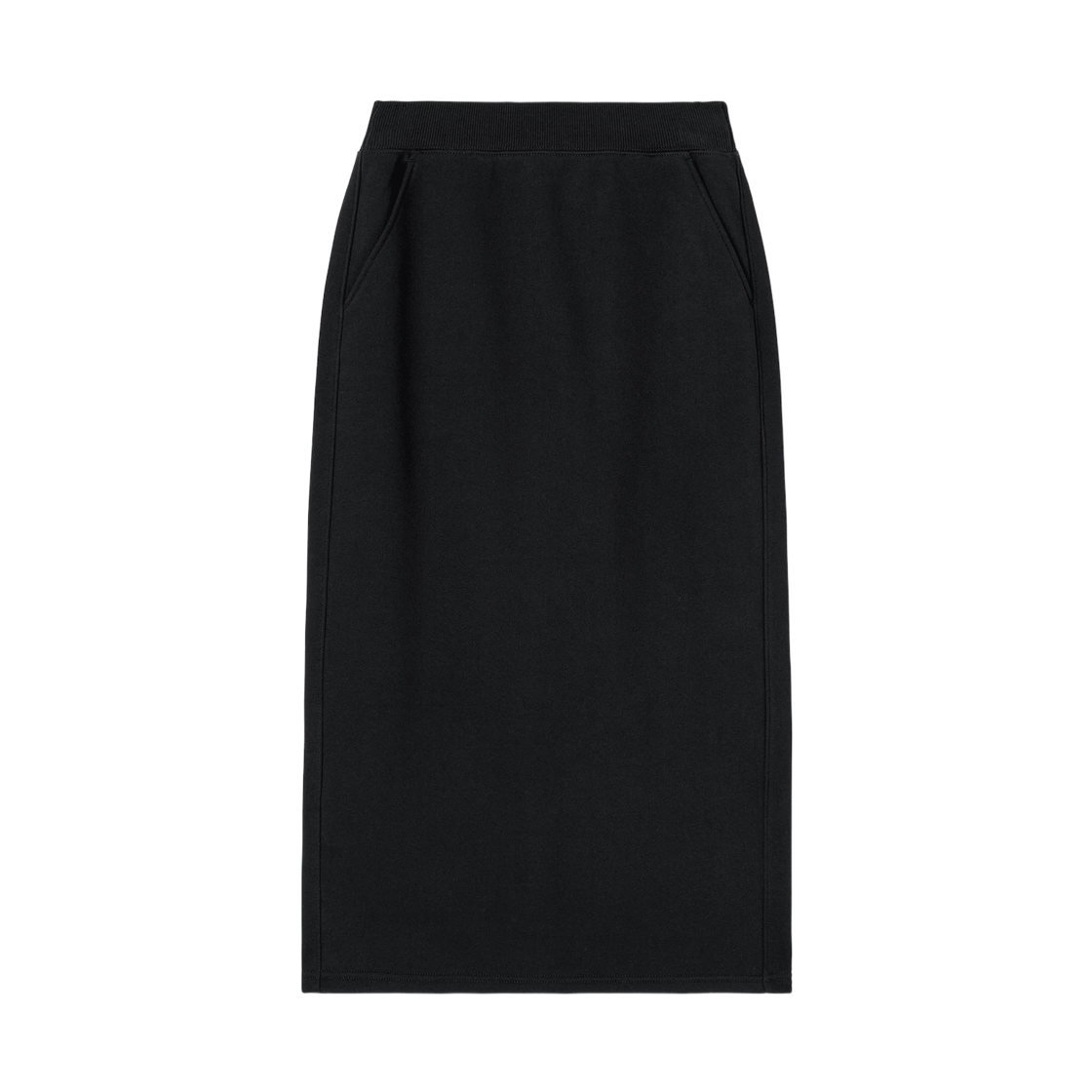 357985-09 (W) GU Heavyweight Sweat Narrow Skirt Black