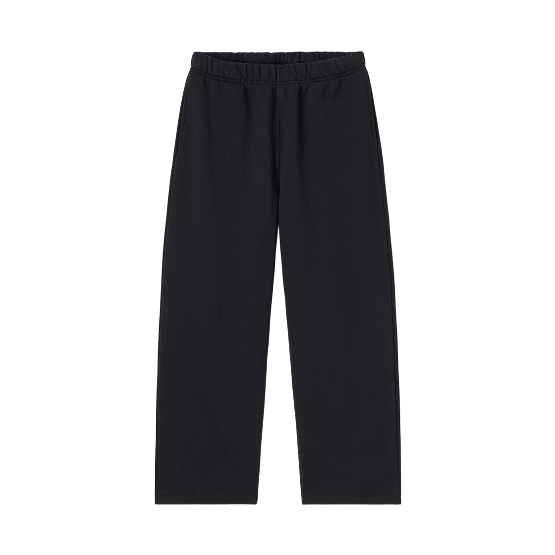 GU 헤비웨이트 스웨트 와이드 스트레이트 팬츠 블랙(GU Heavyweight Sweat Wide Straight Pants Black) - 1