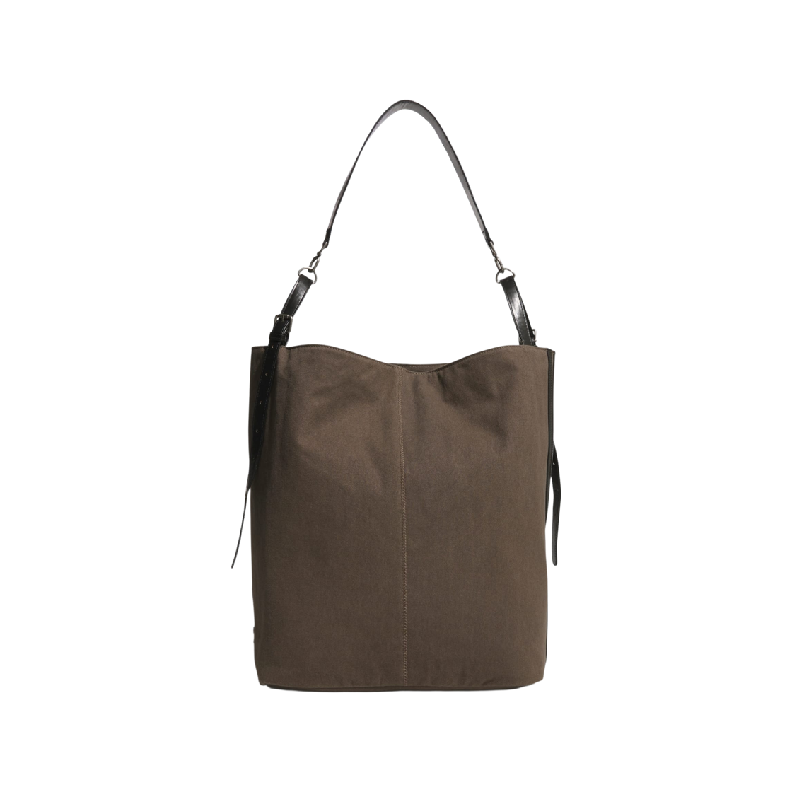 KT0862 Adidas Belted Cotton Tote Bag Cargo Brown Black