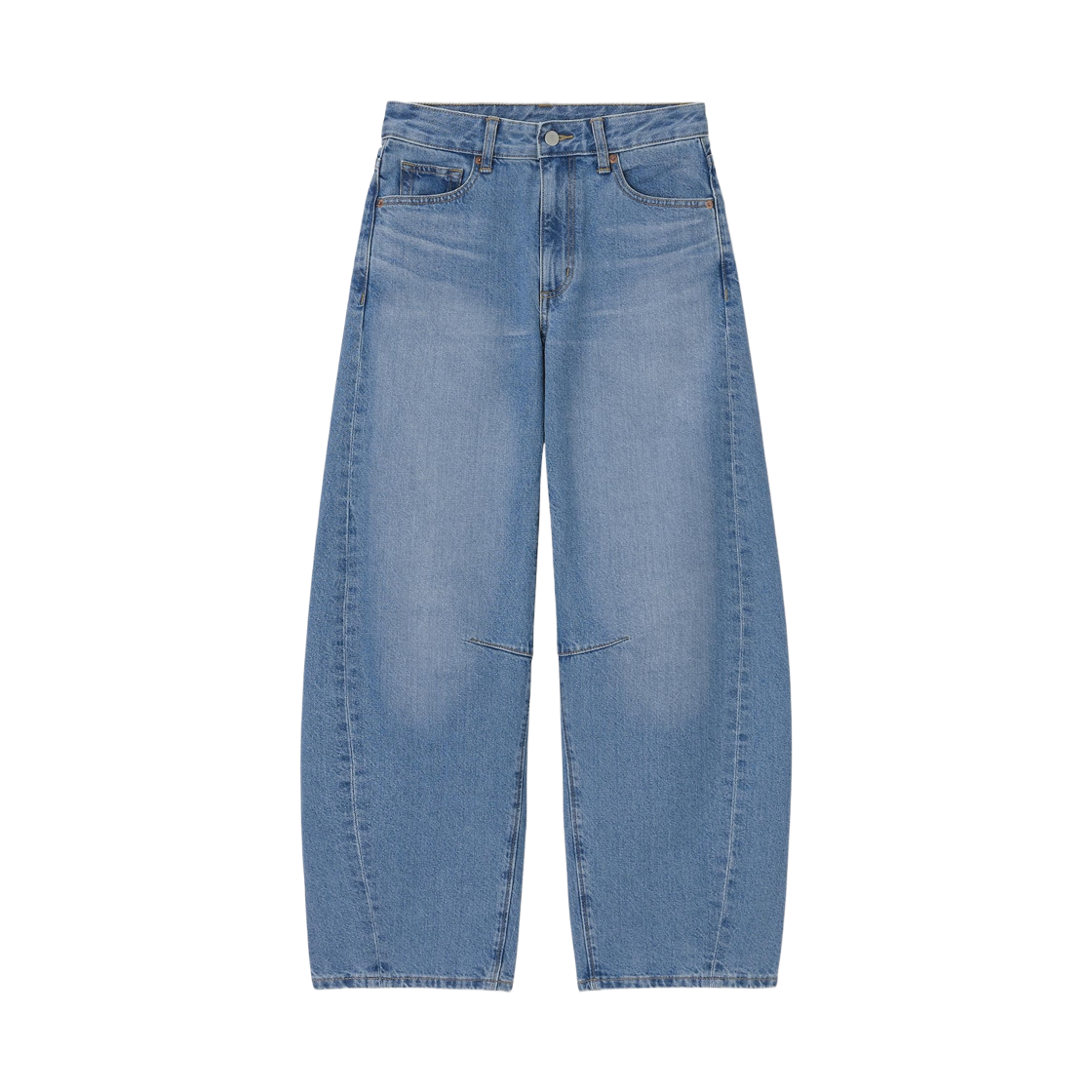 352152-65 (W) GU Barrel Leg Jeans Blue