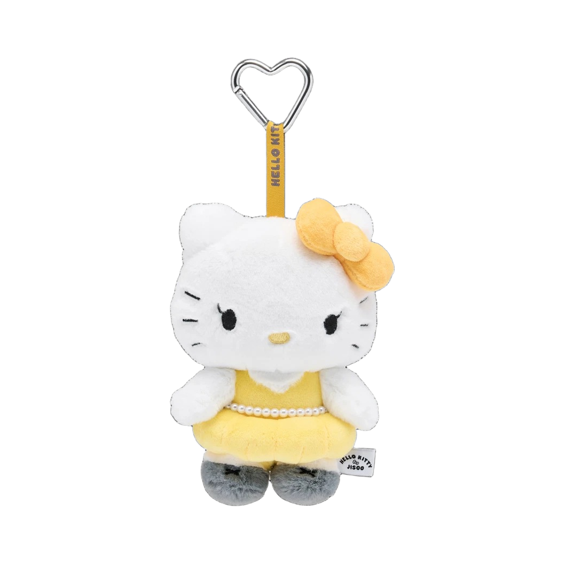 헬로키티 x 지수 플러시 키링 옐로우 (개봉 박스)(HELLO KITTY x JISOO Plush Keychain Yellow (Opened Case))
