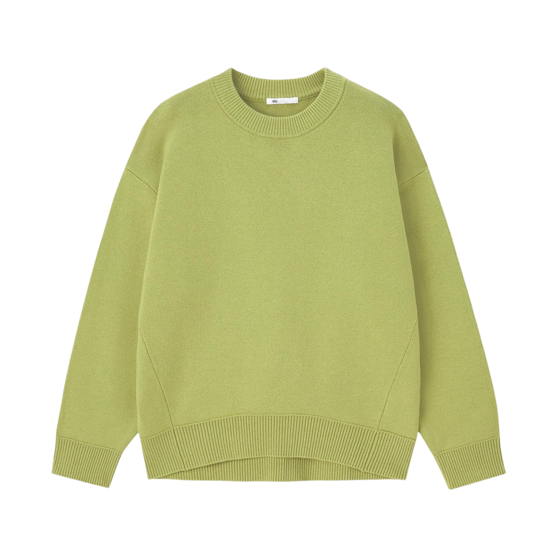 (W) GU 스웨트 룩 니트 오버사이즈 풀오버 그린((W) GU Sweat Look Knit Oversized Pullover Green) - 1
