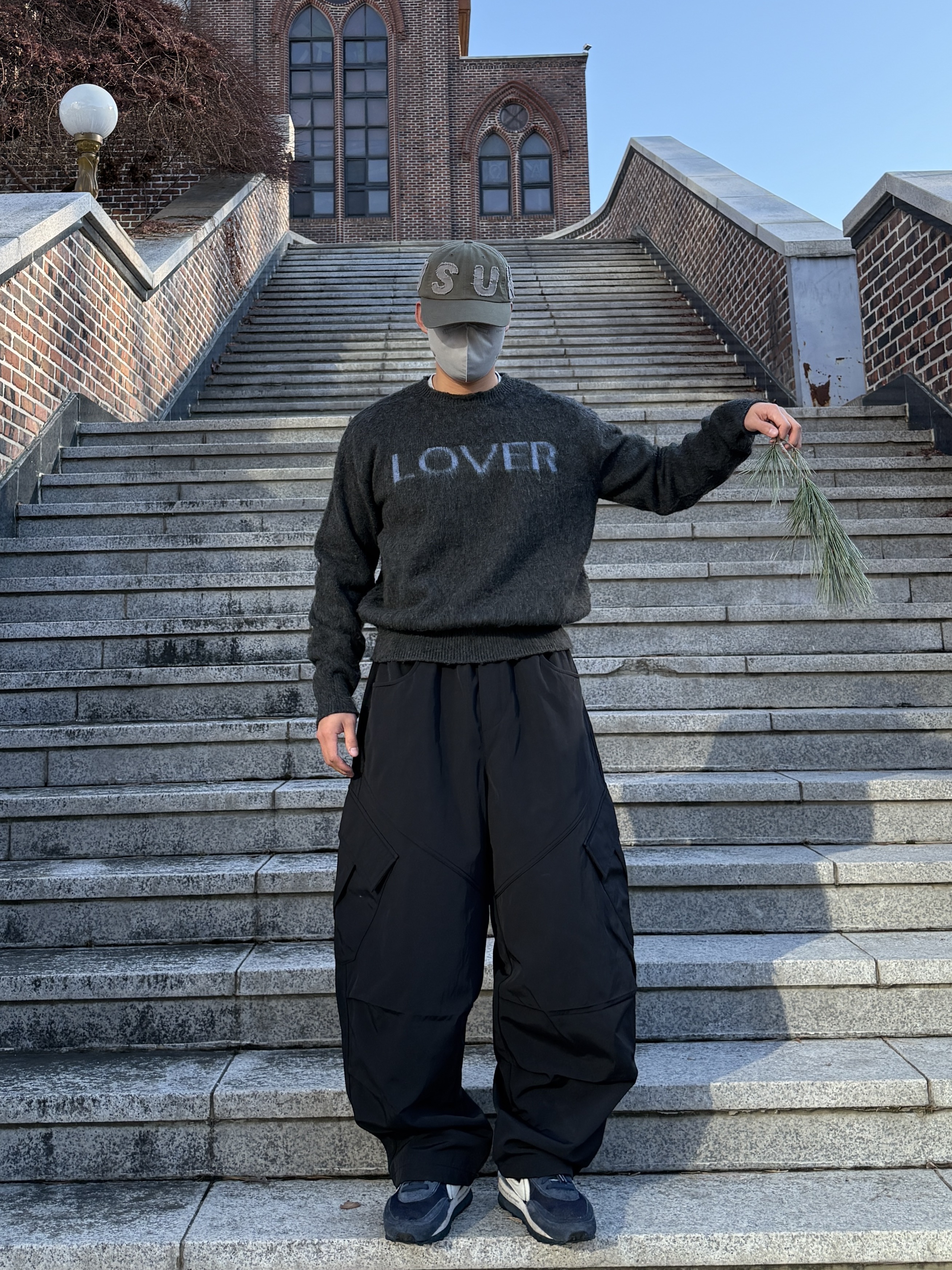 Nike x Sacai x Fragment LDWaffle Blackened Blue 착용 스타일 - 1