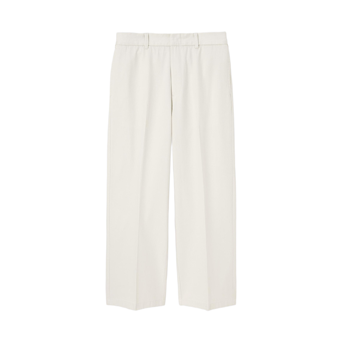 GU 트윌 와이드 스트레이트 팬츠 오프 화이트(GU Twill Wide Straight Pants Off White) - 1