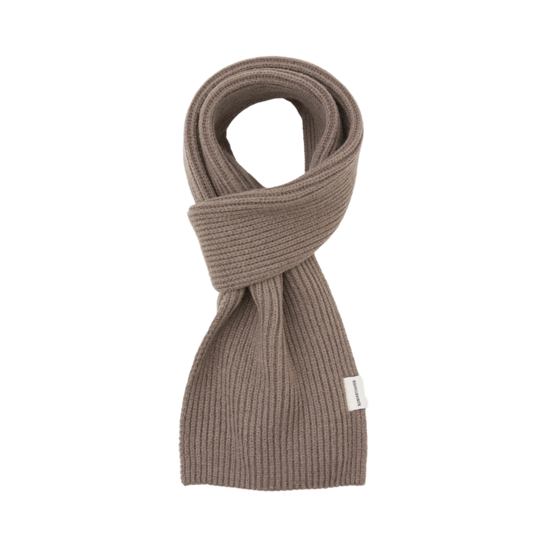 R25W006BRCO ROMANTINUER Basic Rib Knit Muffler - Cocoa