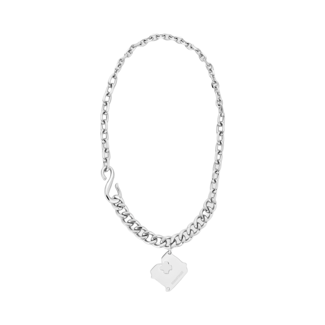 RNSN182 ROMANTINUER SN.182 Bread Clip Curb Chain Necklace