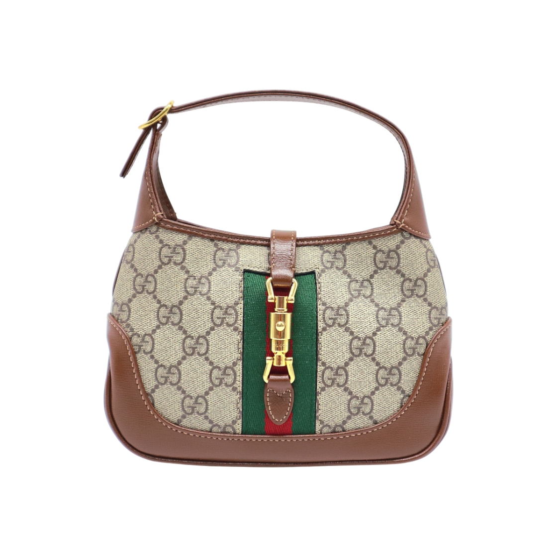 구찌 수프림 캔버스 금장 재키 1961 미니 크로스백(Gucci GG Supreme Canvas Gold Hardware Jackie 1961 Mini Crossbody Bag) - 1