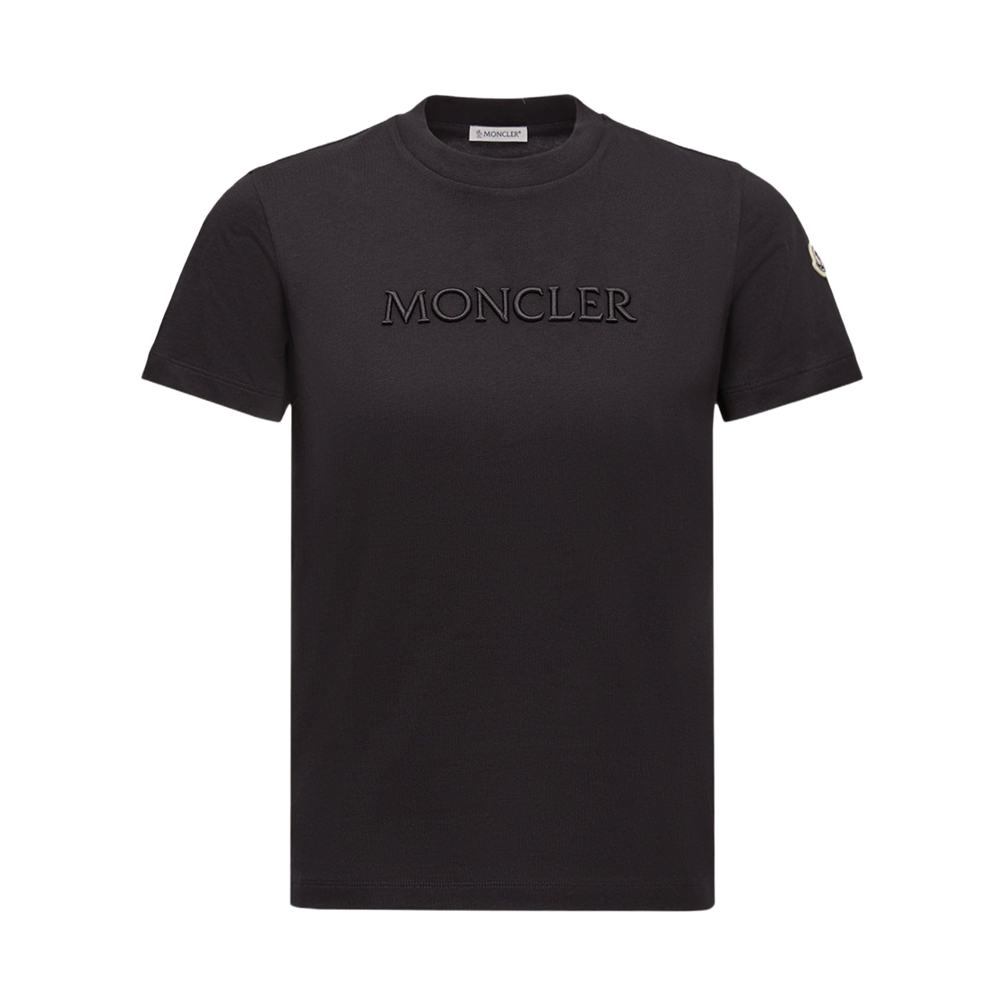 L1-093-8C00021-89AUO-999 (W) Moncler Embroidered Tonal Logo Cotton T-Shirt Black - 26SS