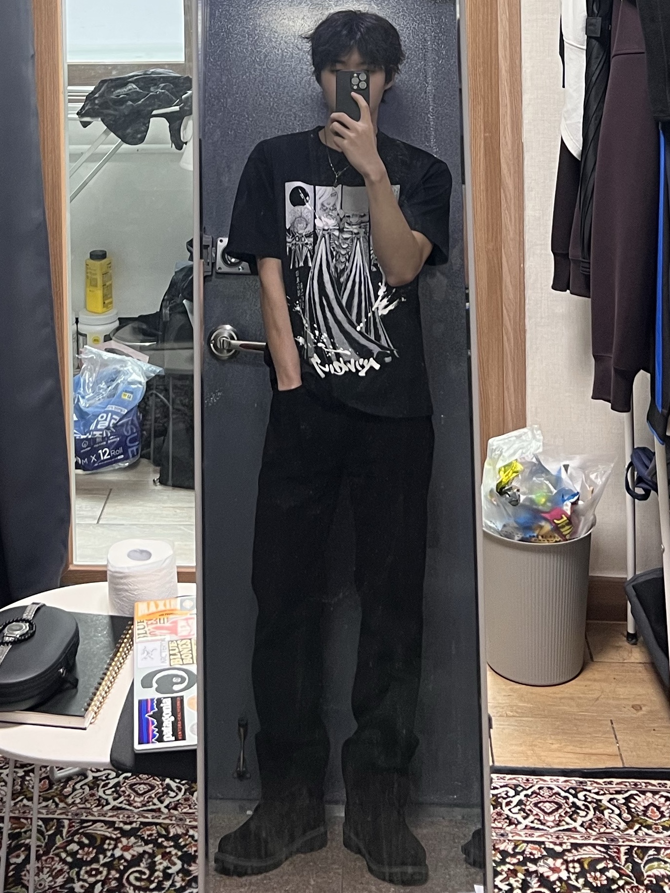 Timberland Premium 6 inch Waterproof Boot Black Nubuck - Wide, Uniqlo UT x Berserk Manga Curation Graphic T-Shirt B Black - KR 착용 스타일