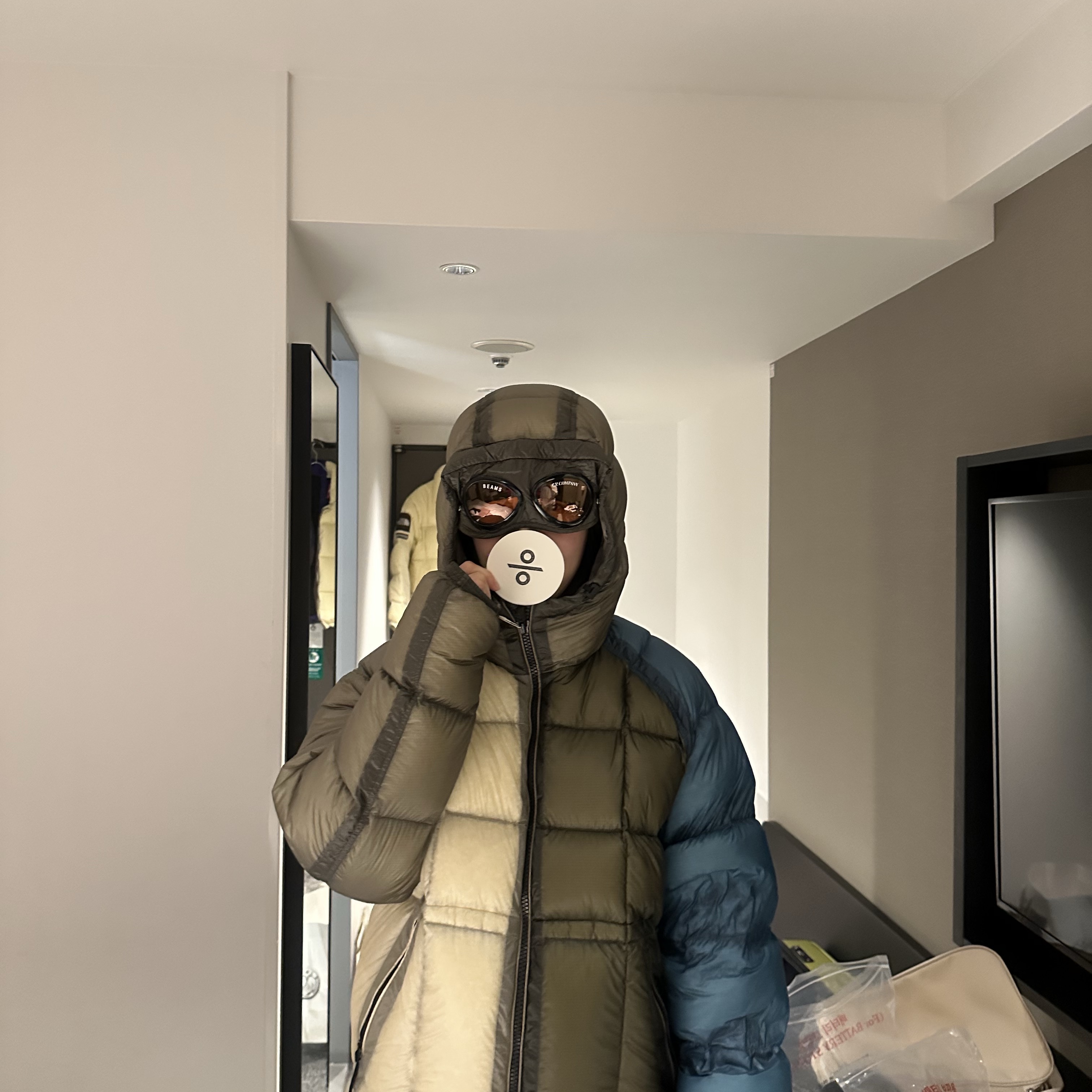 C.P. Company x Beams D.D. Shell Goggle Down Jacket Light - 25FW 착용 스타일