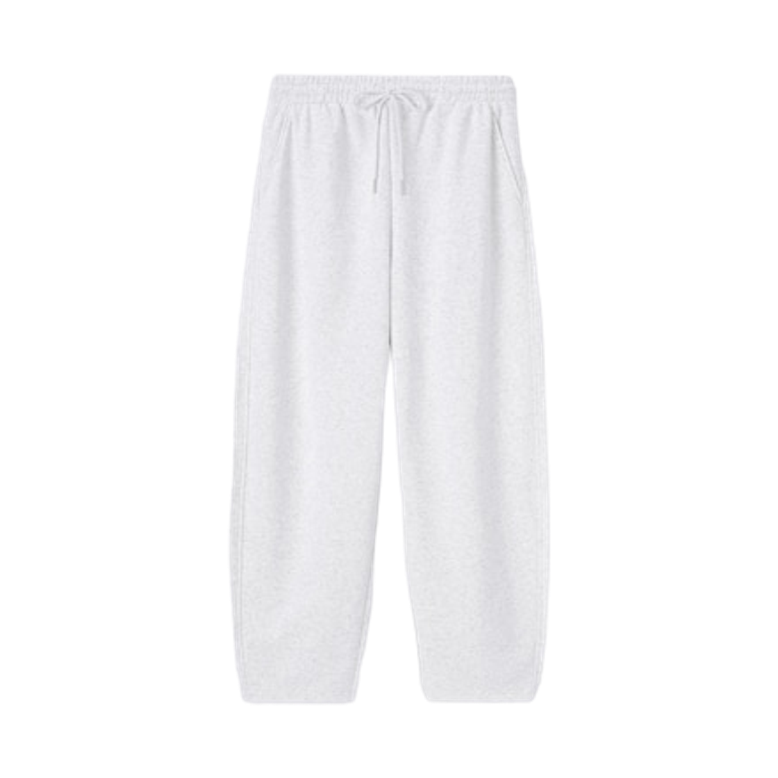 360358-02 (W) GU Sweat Barrel Ankle Pants Light Gray