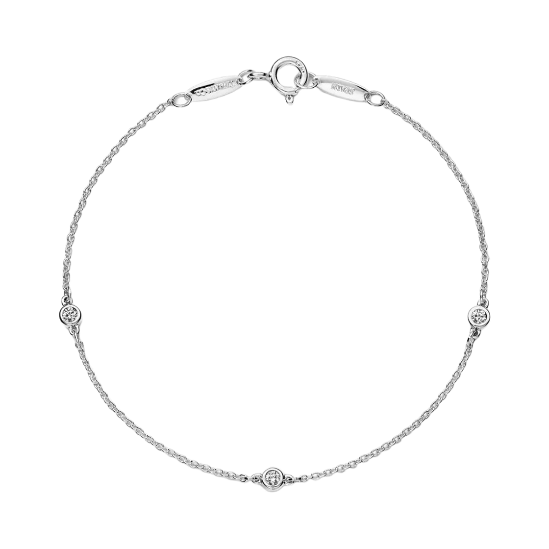티파니 앤 코 엘사 퍼레티 다이아몬드 바이 더 야드 브레이슬릿 실버(Tiffany & Co. Elsa Peretti Diamonds By The Yard Bracelet Silver) - 1