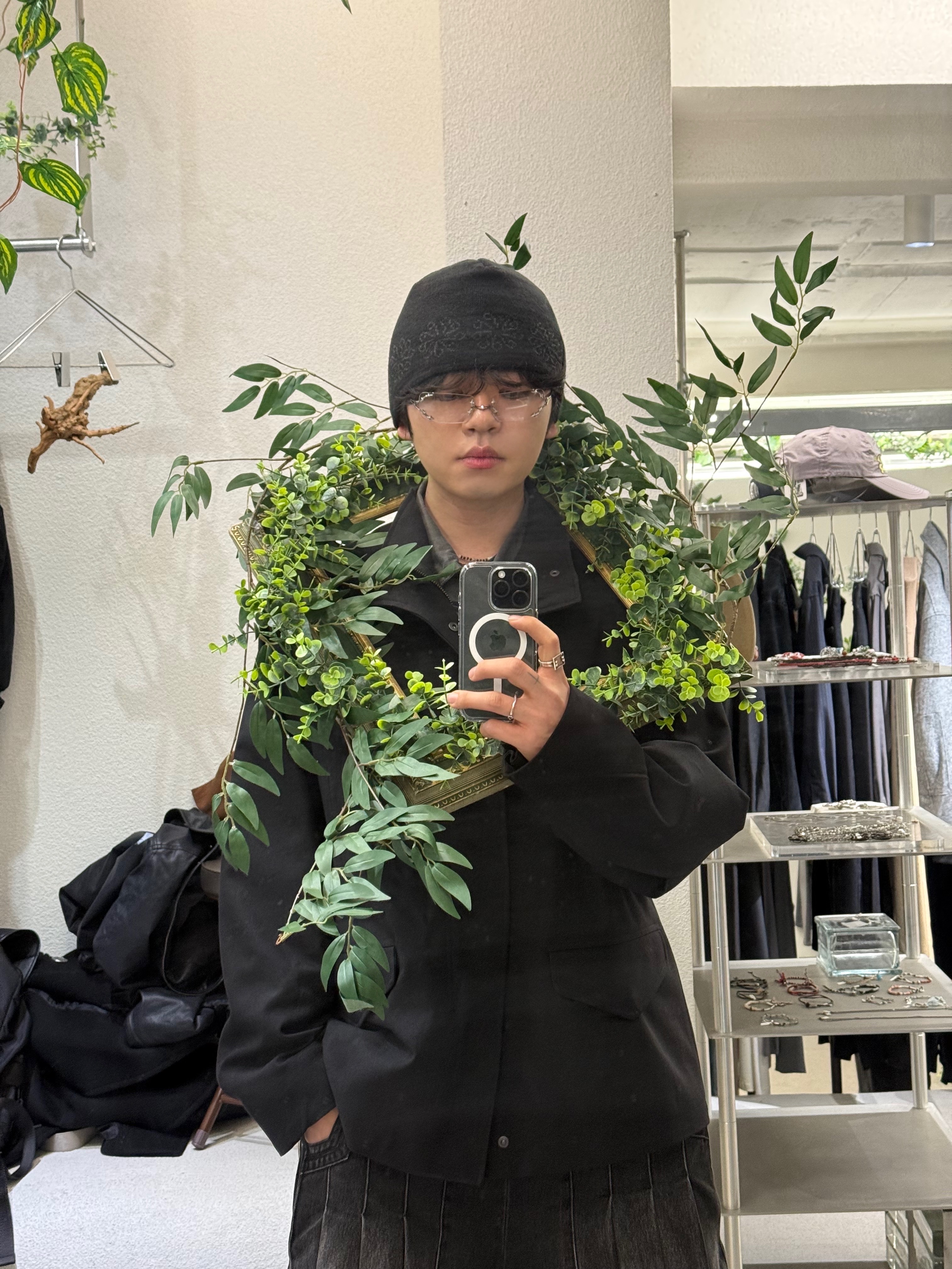 Dr. Martens x Rick Owens 1460 Quad Sole Mega Lace Boots Black, Gentle Monster Mosh 02 Silver Clear 착용 스타일 - 6