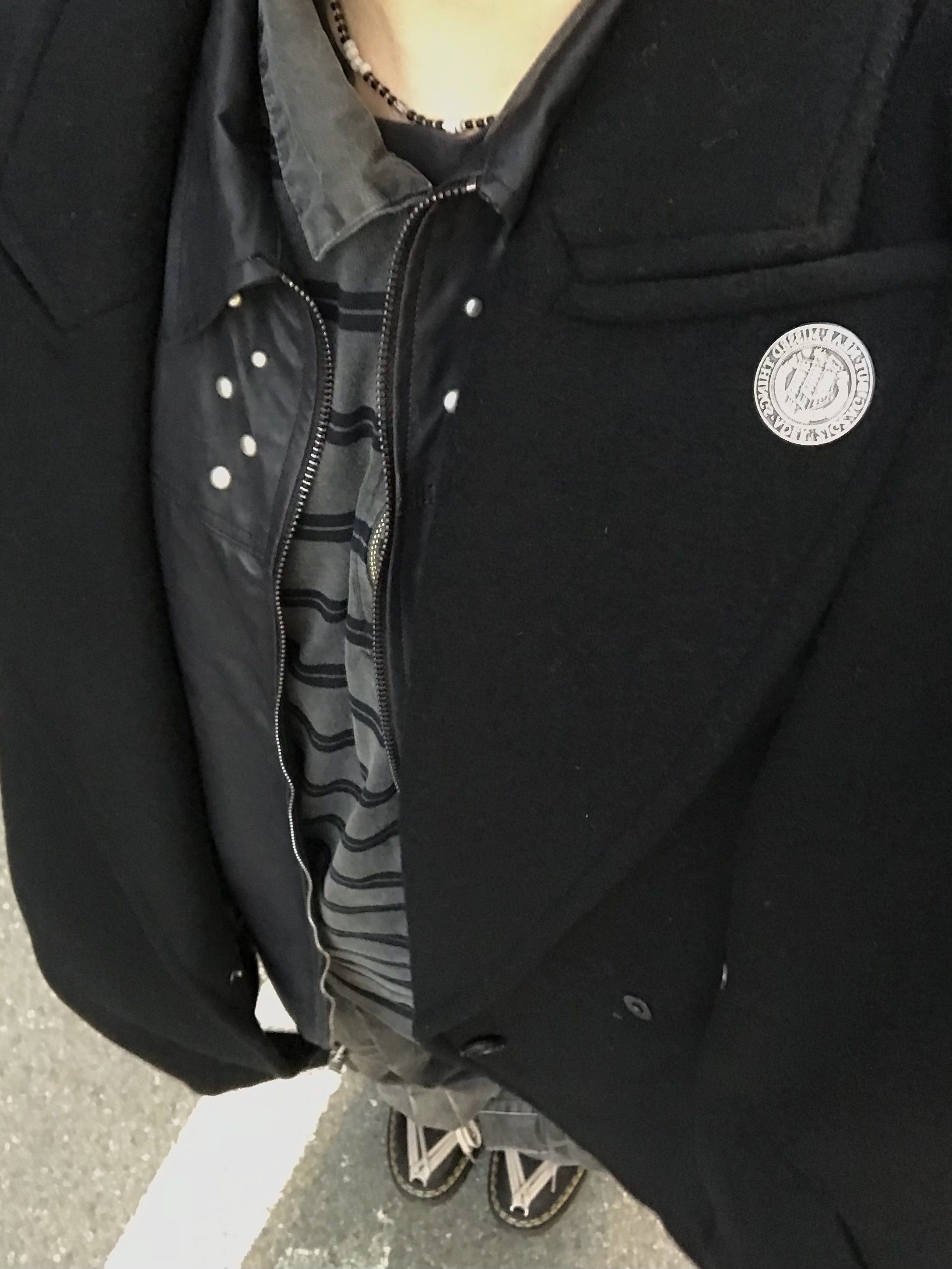 Dr. Martens x Rick Owens 1460 Quad Sole Mega Lace Boots Black, Gentle Monster Mosh 02 Silver Clear 착용 스타일 - 4