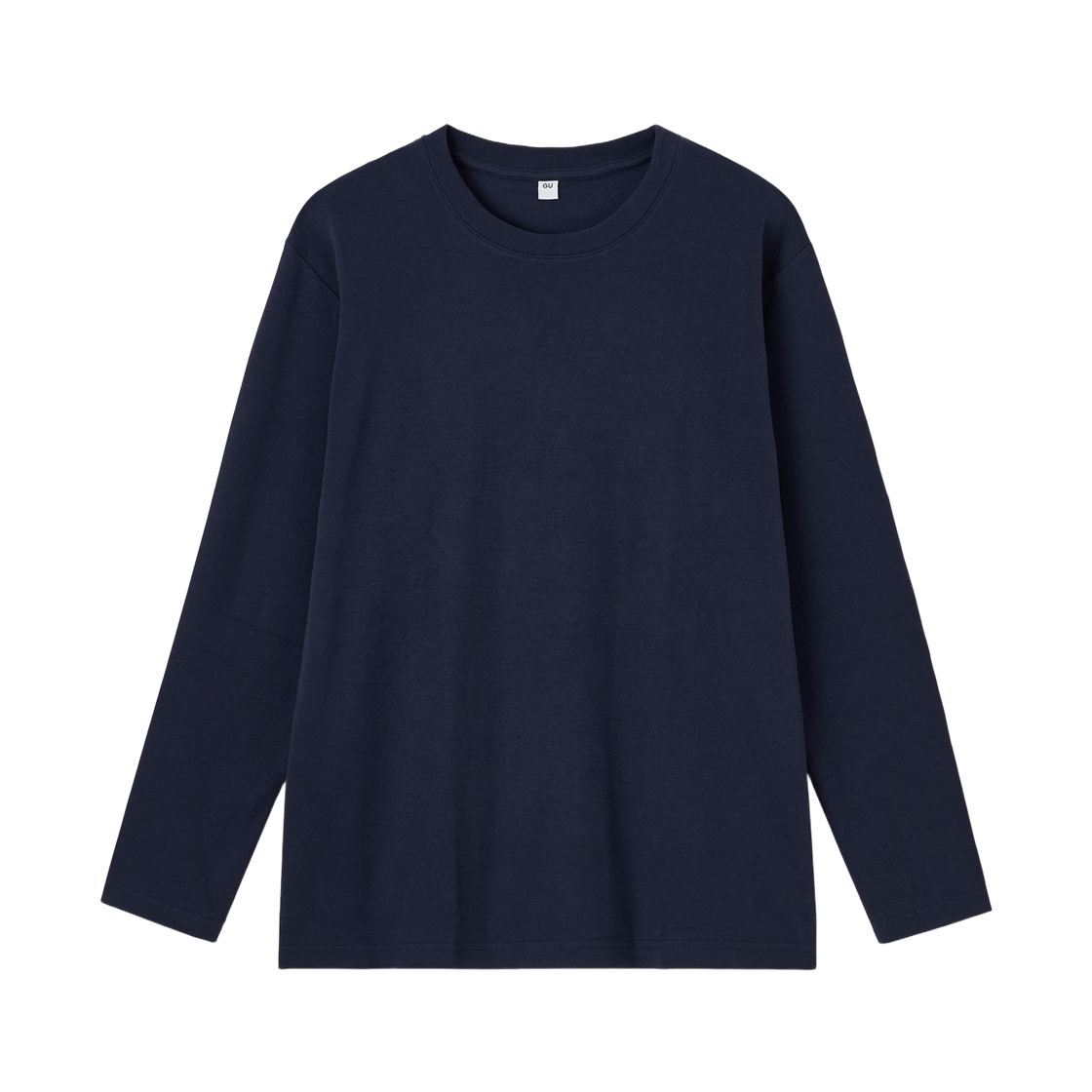 357492-69 GU Soft Cotton Crewneck T-Shirt Navy