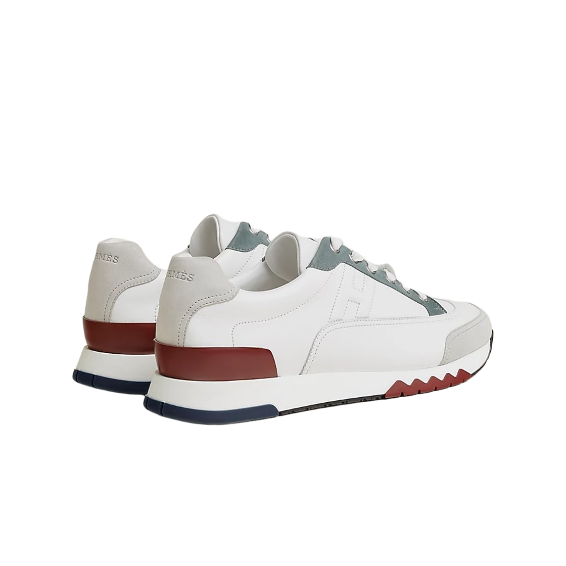 에르메스 트레일 스니커즈 카프스킨 & 멀티꼴로르 블랑(Hermes Trail Sneakers Calfskin & Multicolore Blanc) - 3