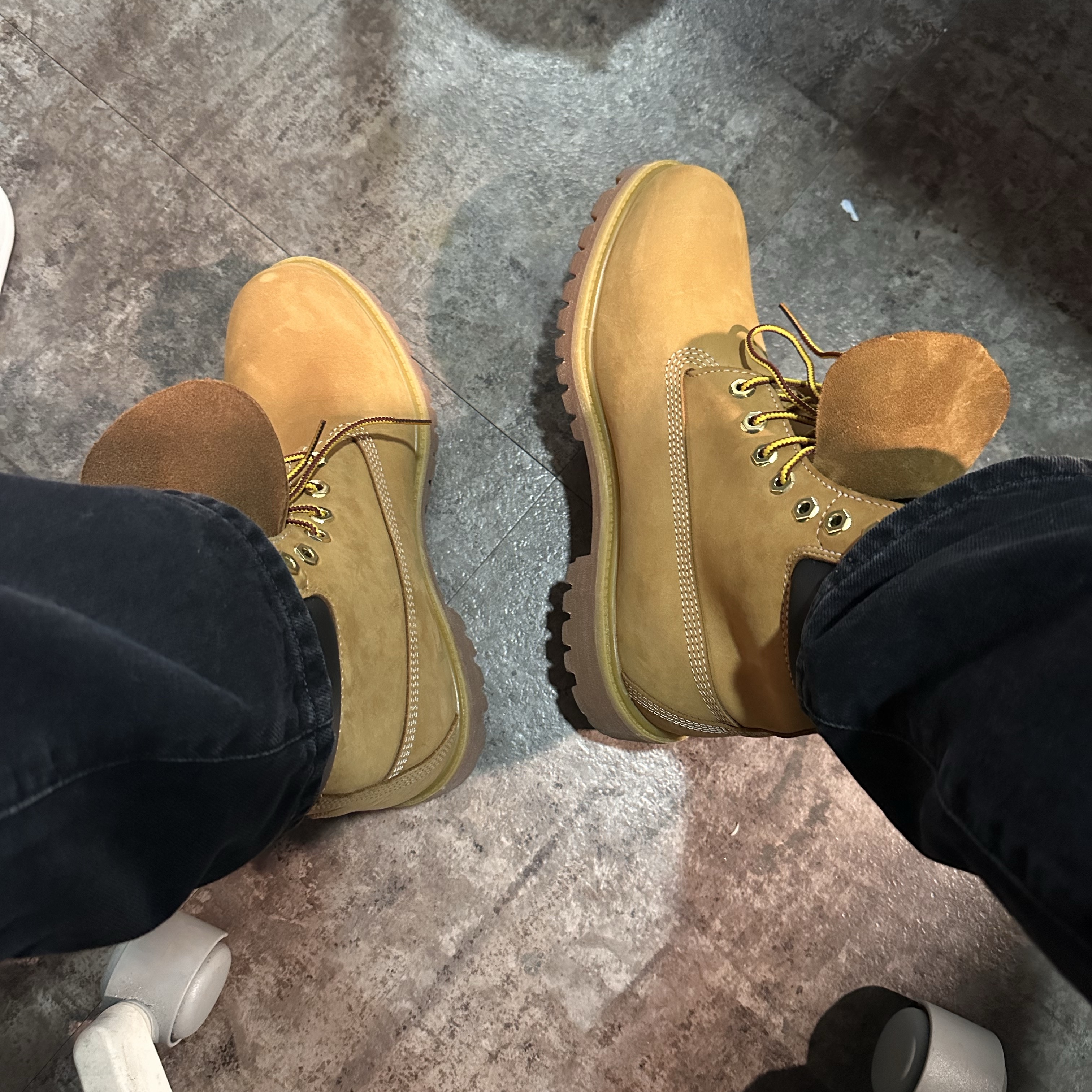 Timberland Premium 6 inch Waterproof Boot Wheat Nubuck - Wide 착용 스타일 - 2