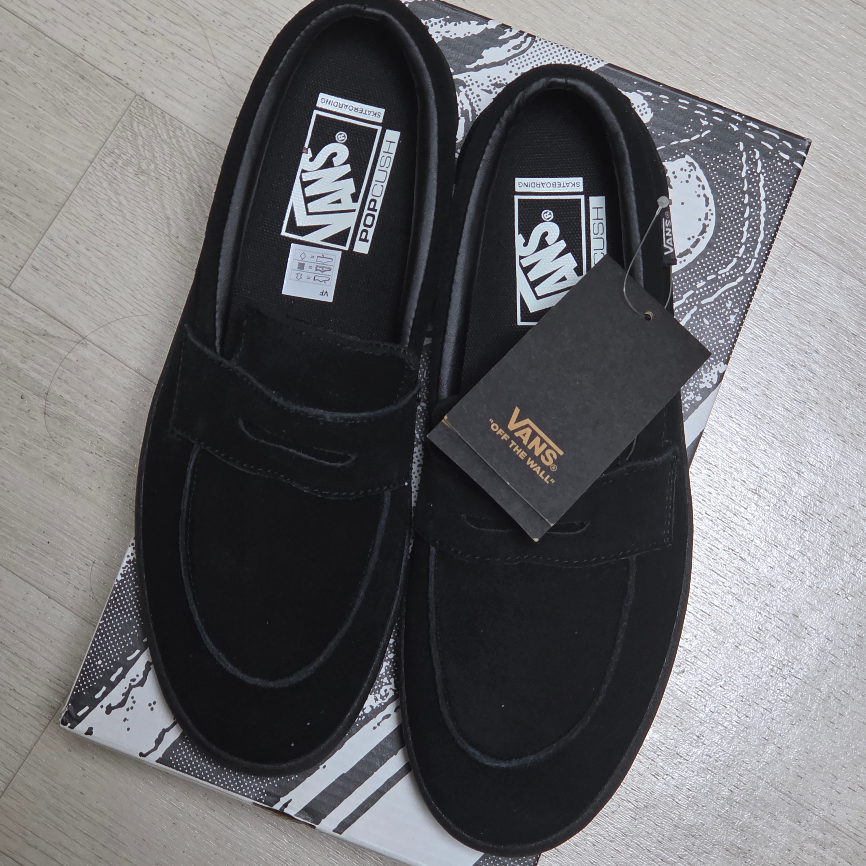 Vans Skate Loafer Suede Black 착용 스타일