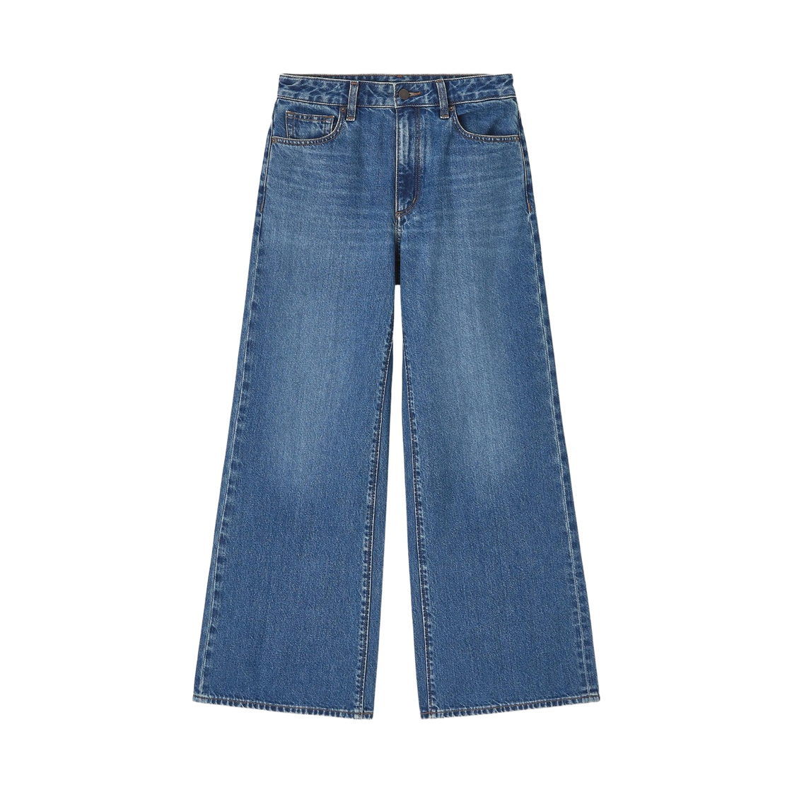 359456-65 (W) GU Baggy Flared Jeans Blue