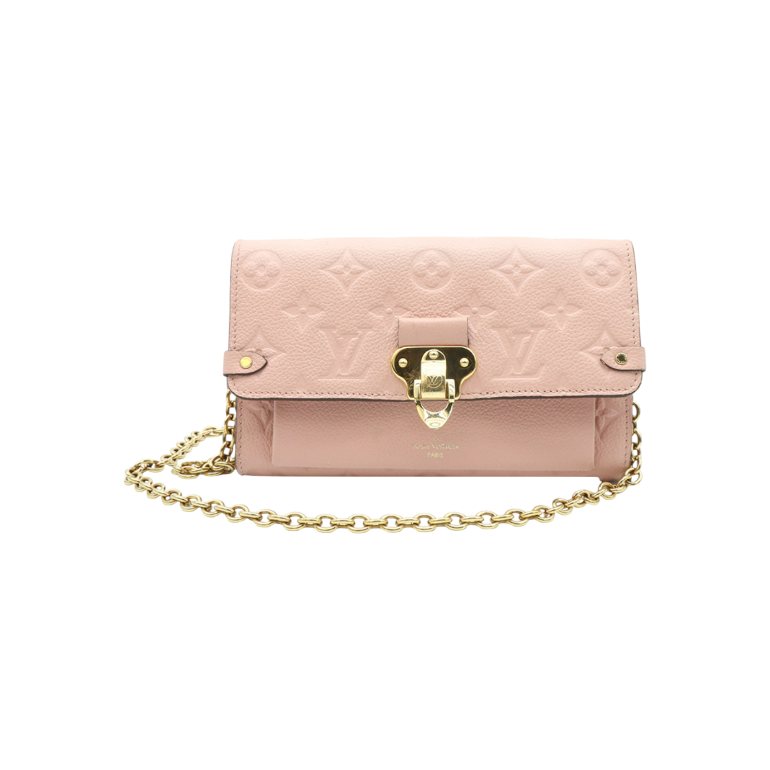 ITBFTC3EAC26 Louis Vuitton M67839 Pink Monogram Empreinte Baving Chain Wallet Crossbody Bag