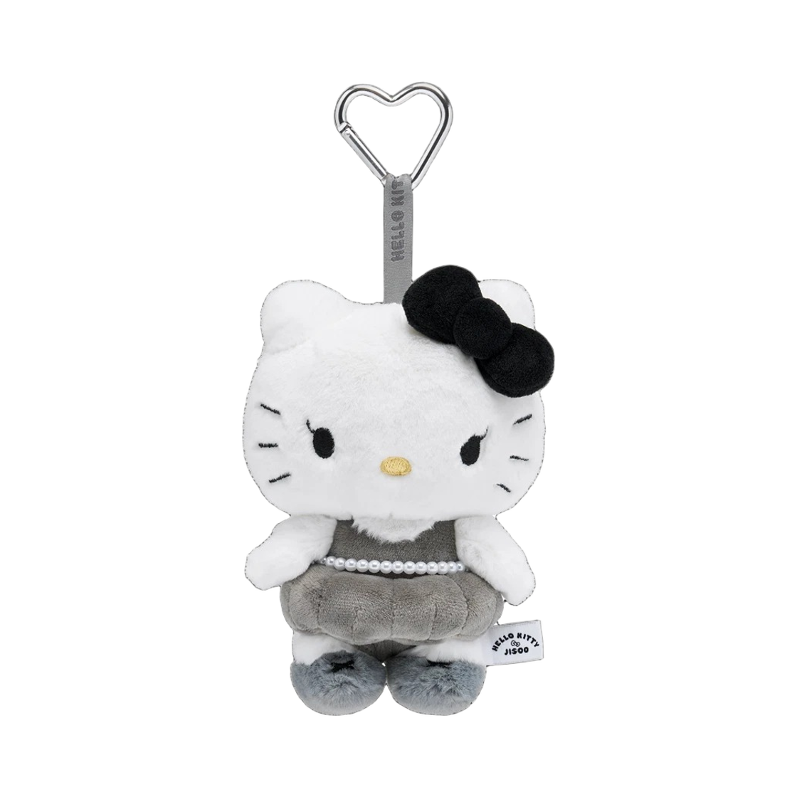 헬로키티 x 지수 플러시 키링 블랙 그레이 (개봉 박스)(HELLO KITTY x JISOO Plush Keychain Black Gray (Opened Case))