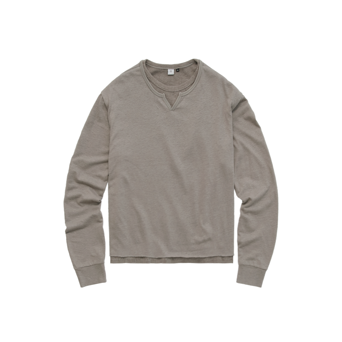 폴리테루 루트 넥 크롭 롱 슬리브 유즈드 토프(Polyteru Root Neck Cropped Long Sleeves Taupe)