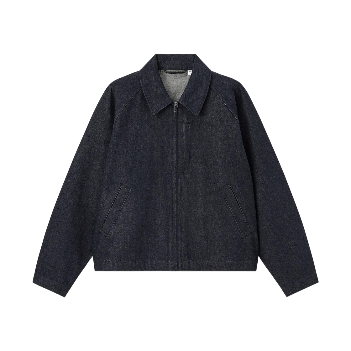 359029-69 GU Cotton Zip Up Jacket Navy