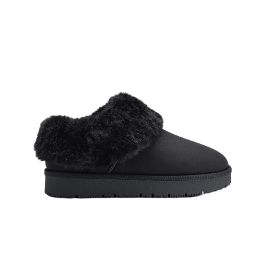 357929-09 (W) GU Fake Mouton Slippers Black