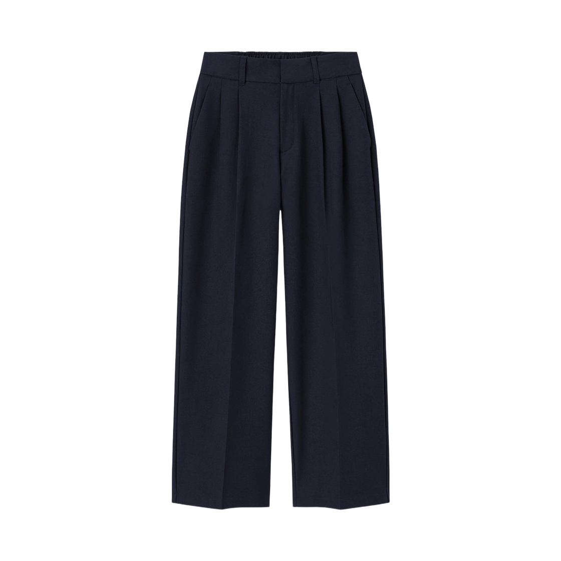 357372-69 (W) GU Pleated Wide Pants Navy
