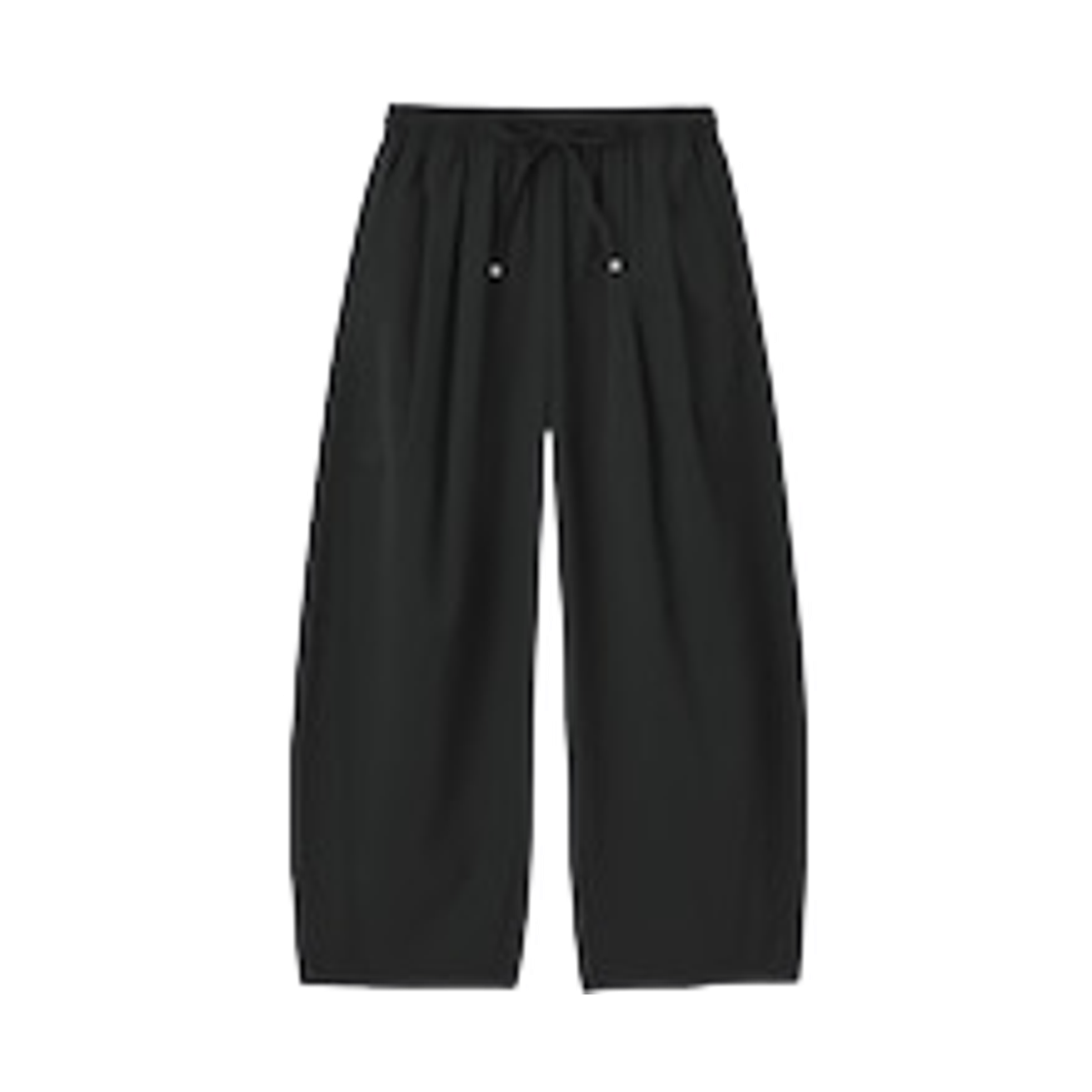 (W) GU 배럴 앵클 팬츠 블랙((W) GU Barrel Ankle Pants Black)