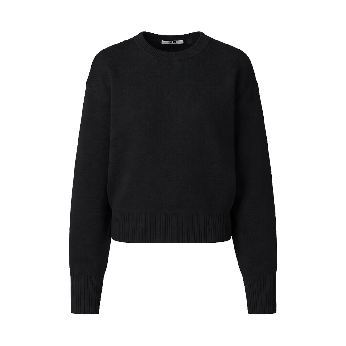 (W) 유니클로 U 더블 페이스 니트 스웨터 블랙 - JP((W) Uniqlo U Double Face Knit Sweater Black - JP) - 1