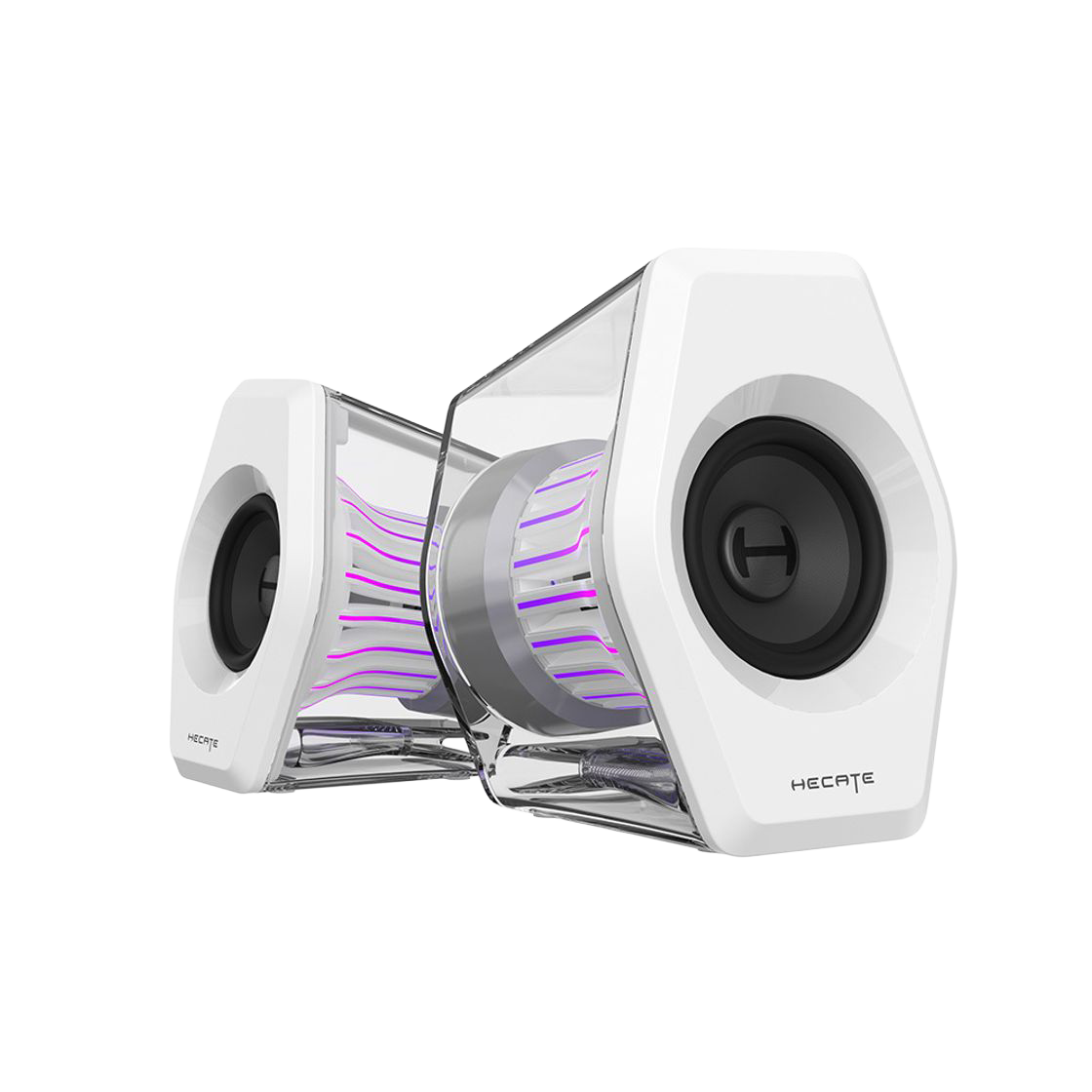 에디파이어 G2000 프로 블루투스 데스크탑 게이밍 스피커 RGB 32W 화이트(EDIFIER G2000 PRO Bluetooth Desktop PC Gaming Speaker with RGB Lighting, 32W, White)