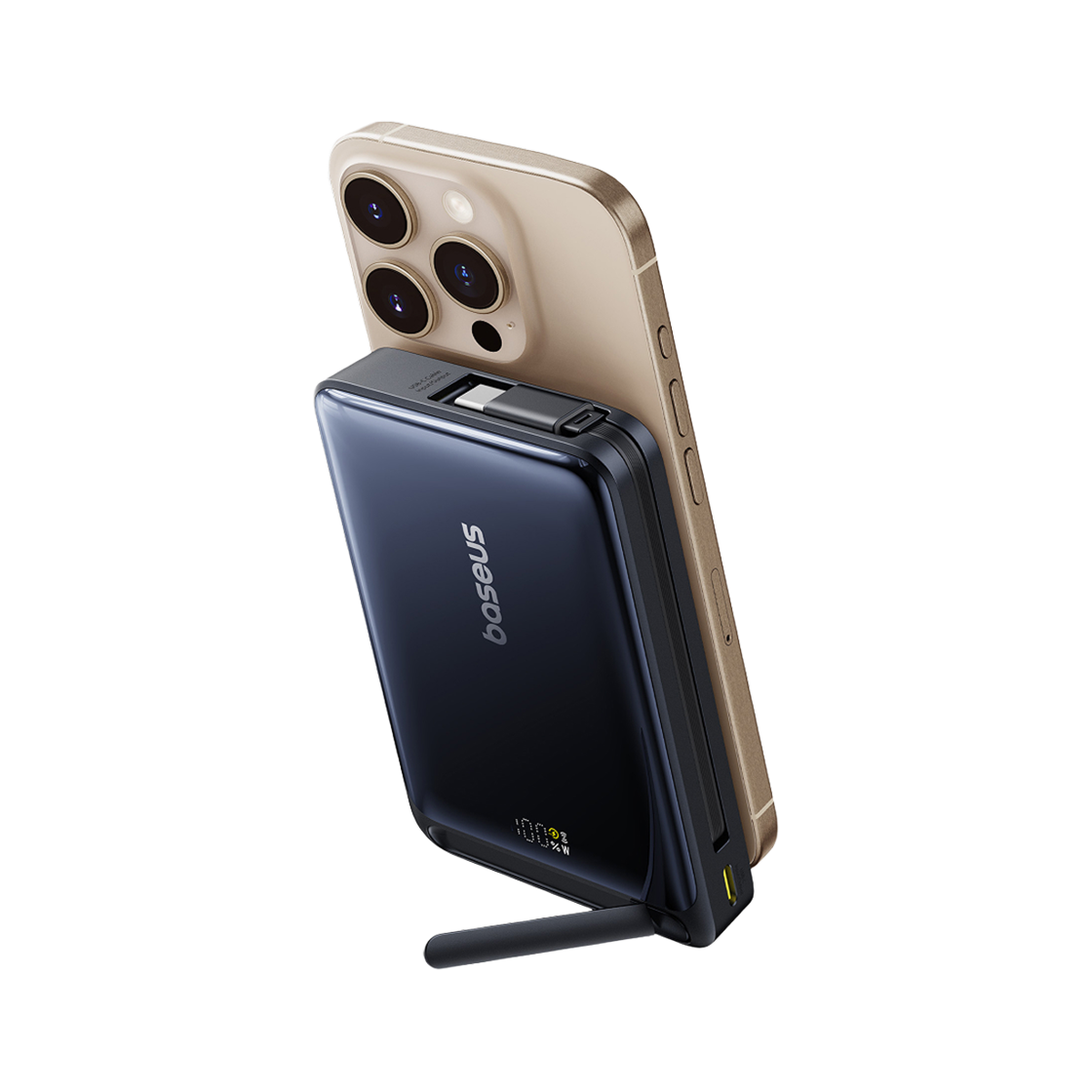 베이스어스 맥세이프 보조배터리 케이블 일체형 qi2 노모스 고속 충전 멀티 3in1 C타입 10000mAh(BASEUS Qi2 Nomos 3in1 10000mAh) - 3