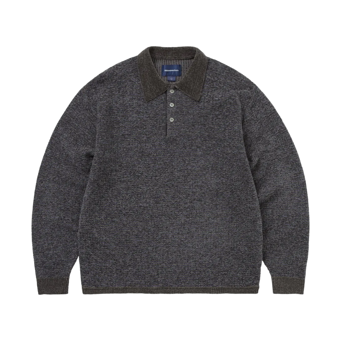 디스이즈네버댓 벨벳 니트 폴로 차콜(Thisisneverthat Velvet Knit Polo Charcoal) - 1