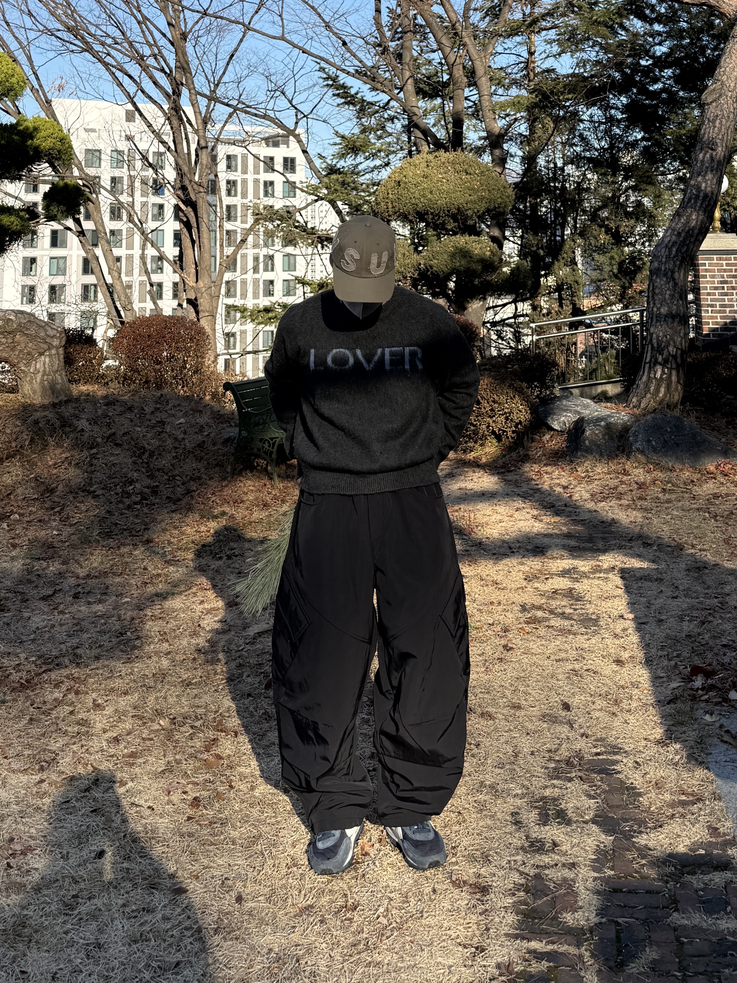 Nike x Sacai x Fragment LDWaffle Blackened Blue 착용 스타일 - 4