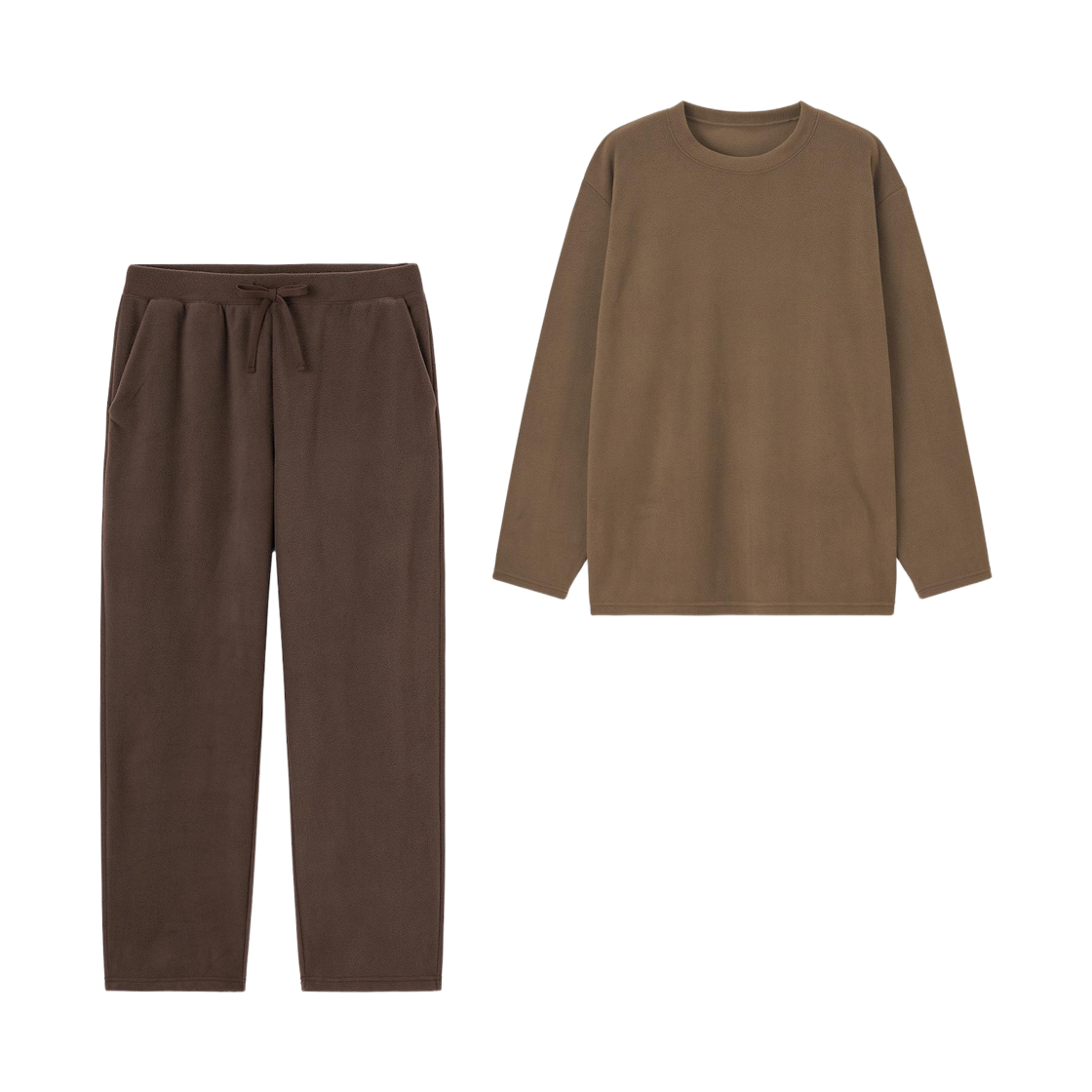 GU 플리스 라운지 세트 브라운(GU Fleece Lounge Set Brown) - 1