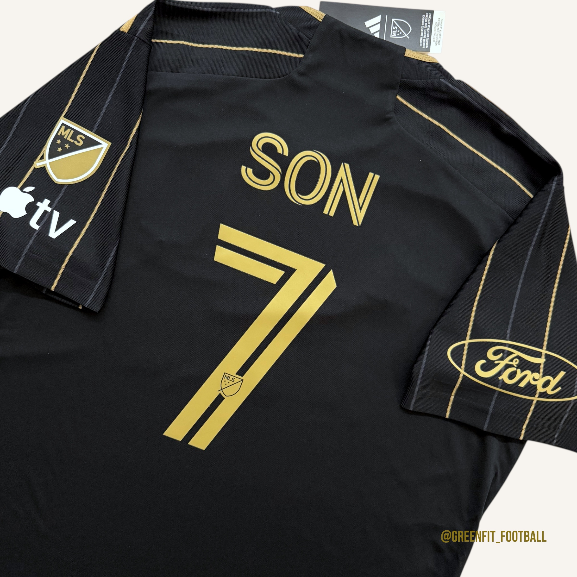 Adidas LAFC 2024/25 Home Jersey Black - US Sizing (Non Marking Ver.), Adidas LAFC 2024/25 Home Authentic Jersey Black - US Sizing (Non Marking Ver.) 착용 스타일 - 1