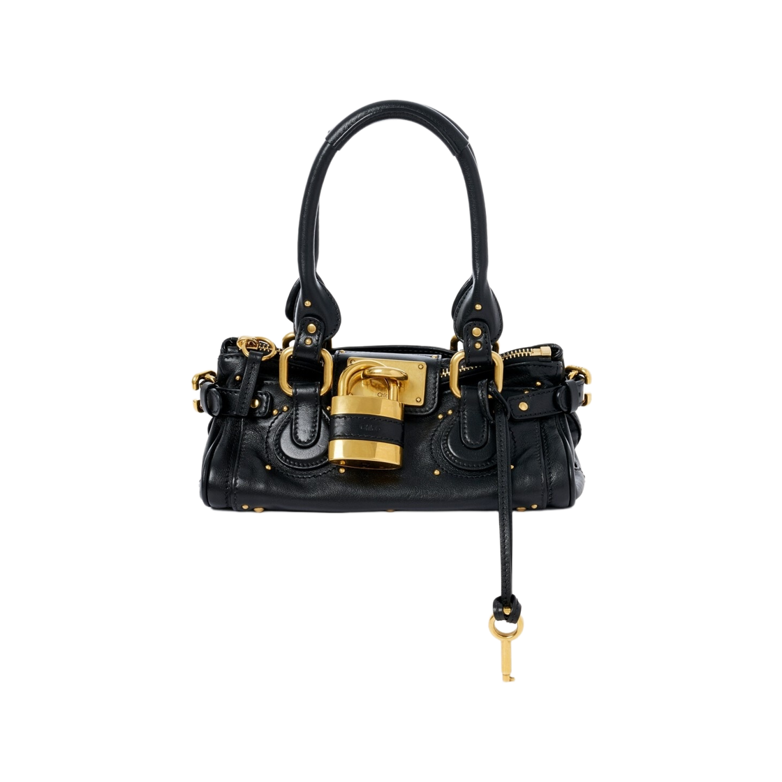 끌로에 스몰 그레인드 레더 패딩턴 백 블랙(Chloe Small Paddington Bag in Grained Leather Black)