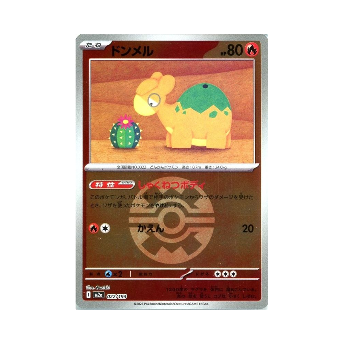 포켓몬 TCG 둔타 볼 미러 메가 드림 ex (일어판)(Pokemon TCG Numel Ball Mirror Mega Dream ex (Japanese Ver.))