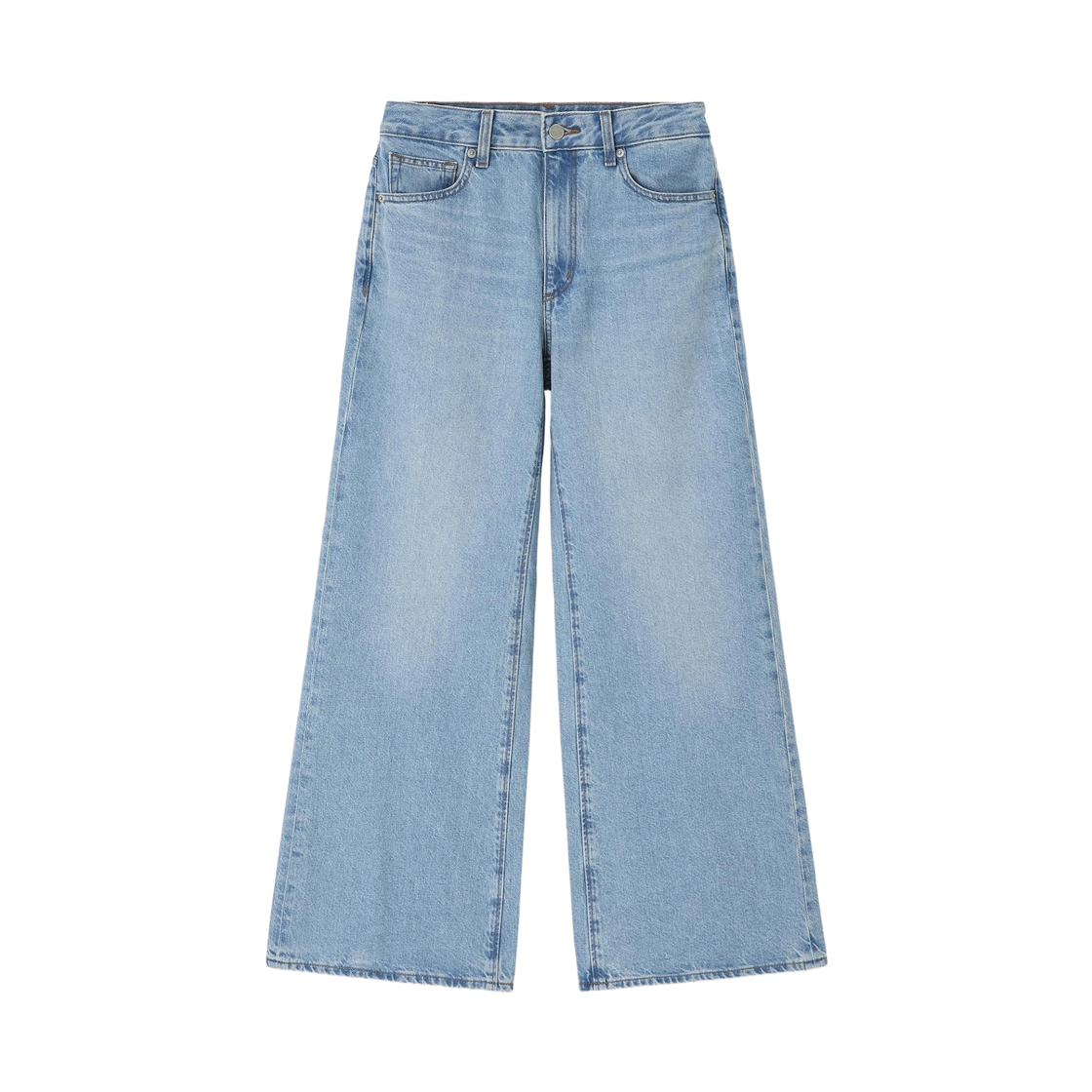 359456-62 (W) GU Baggy Flared Jeans Blue