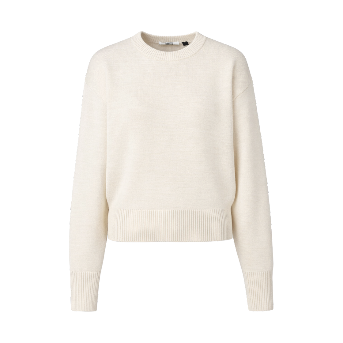 (W) 유니클로 U 더블 페이스 니트 스웨터 내츄럴 - JP((W) Uniqlo U Double Face Knit Sweater Natural - JP) - 1