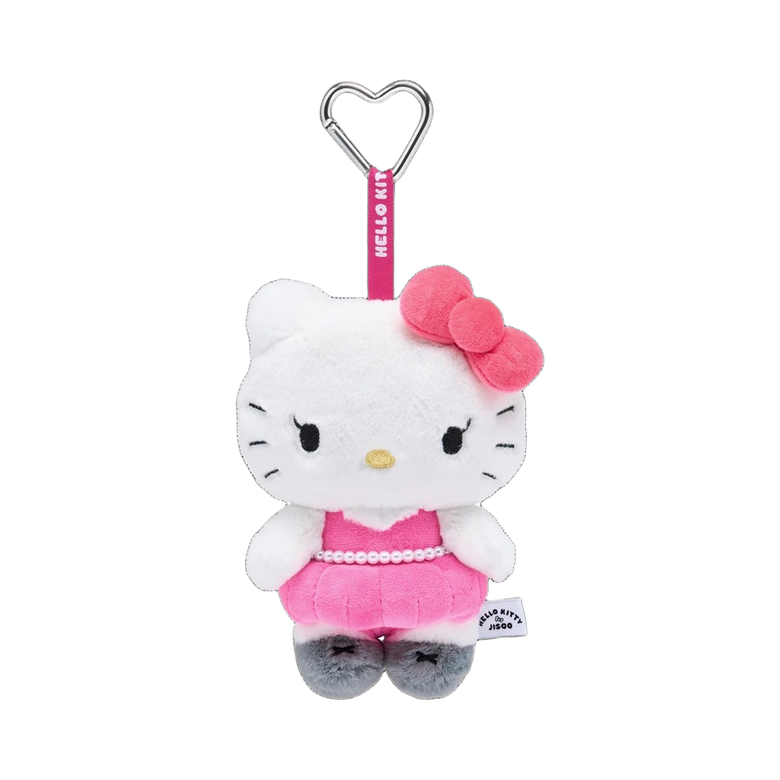 헬로키티 x 지수 플러시 키링 레드 핑크 (개봉 박스)(HELLO KITTY x JISOO Plush Keychain Red Pink (Opened Case))