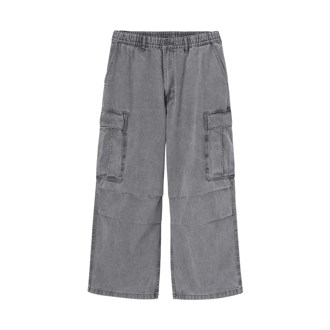 GU 데님 슈퍼 와이드 카고 팬츠 그레이(GU Denim Super Wide Cargo Pants Gray) - 1