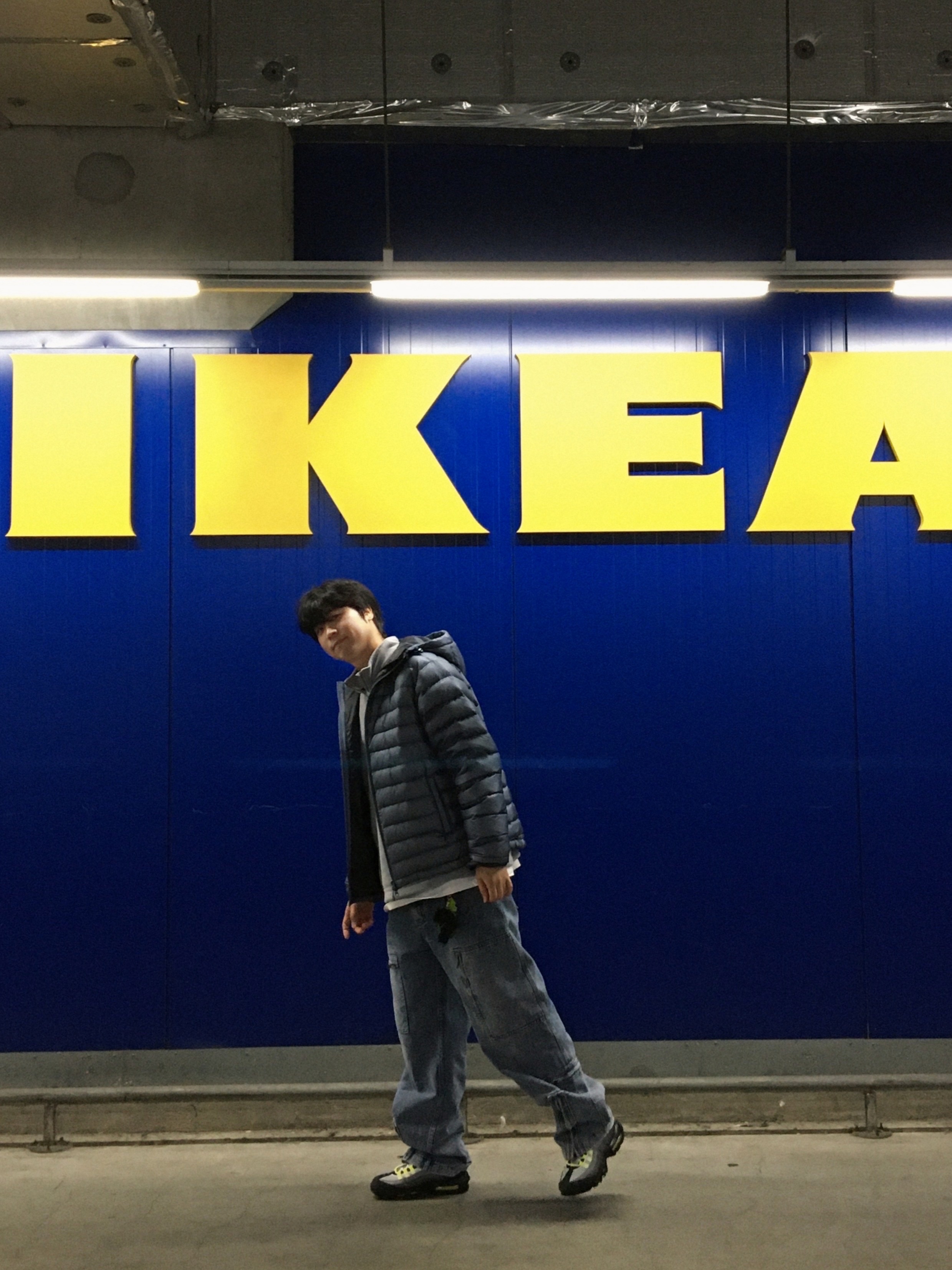Nike Trail Polartec Quarter Zip Fleece Running Top Cave Stone, Thevinylhouse Flight Denim Pants Blue 착용 스타일 - 10
