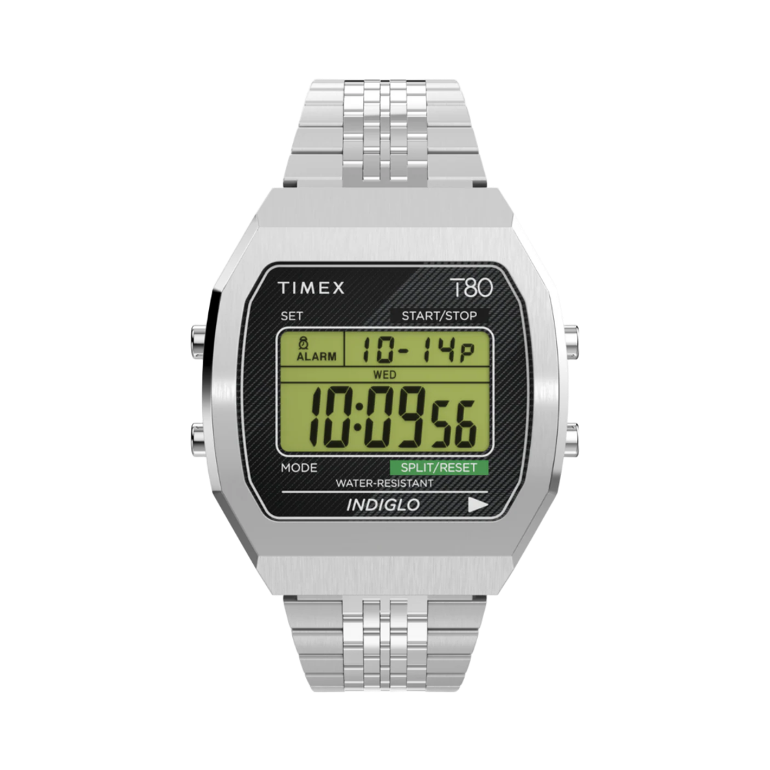 TW2V74200 Timex T80 36mm Stainless Steel Bracelet Watch Silver