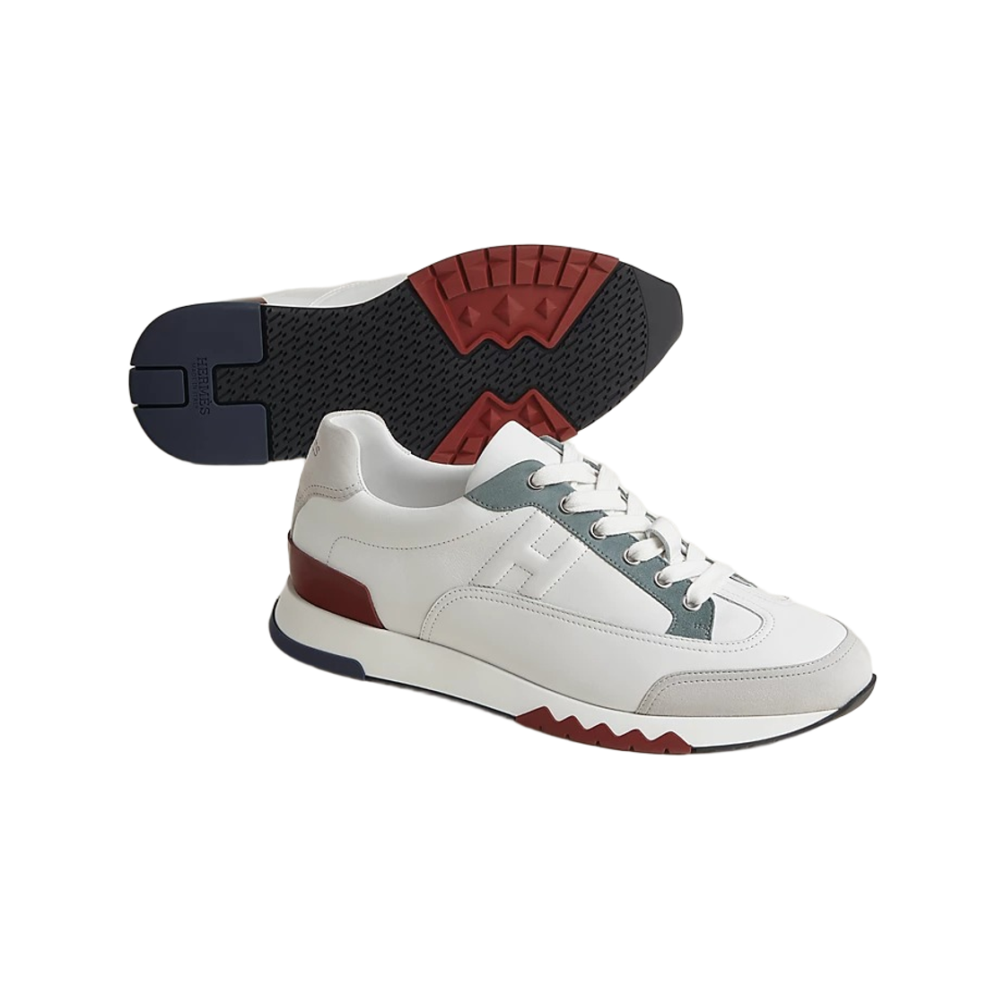 에르메스 트레일 스니커즈 카프스킨 & 멀티꼴로르 블랑(Hermes Trail Sneakers Calfskin & Multicolore Blanc) - 2
